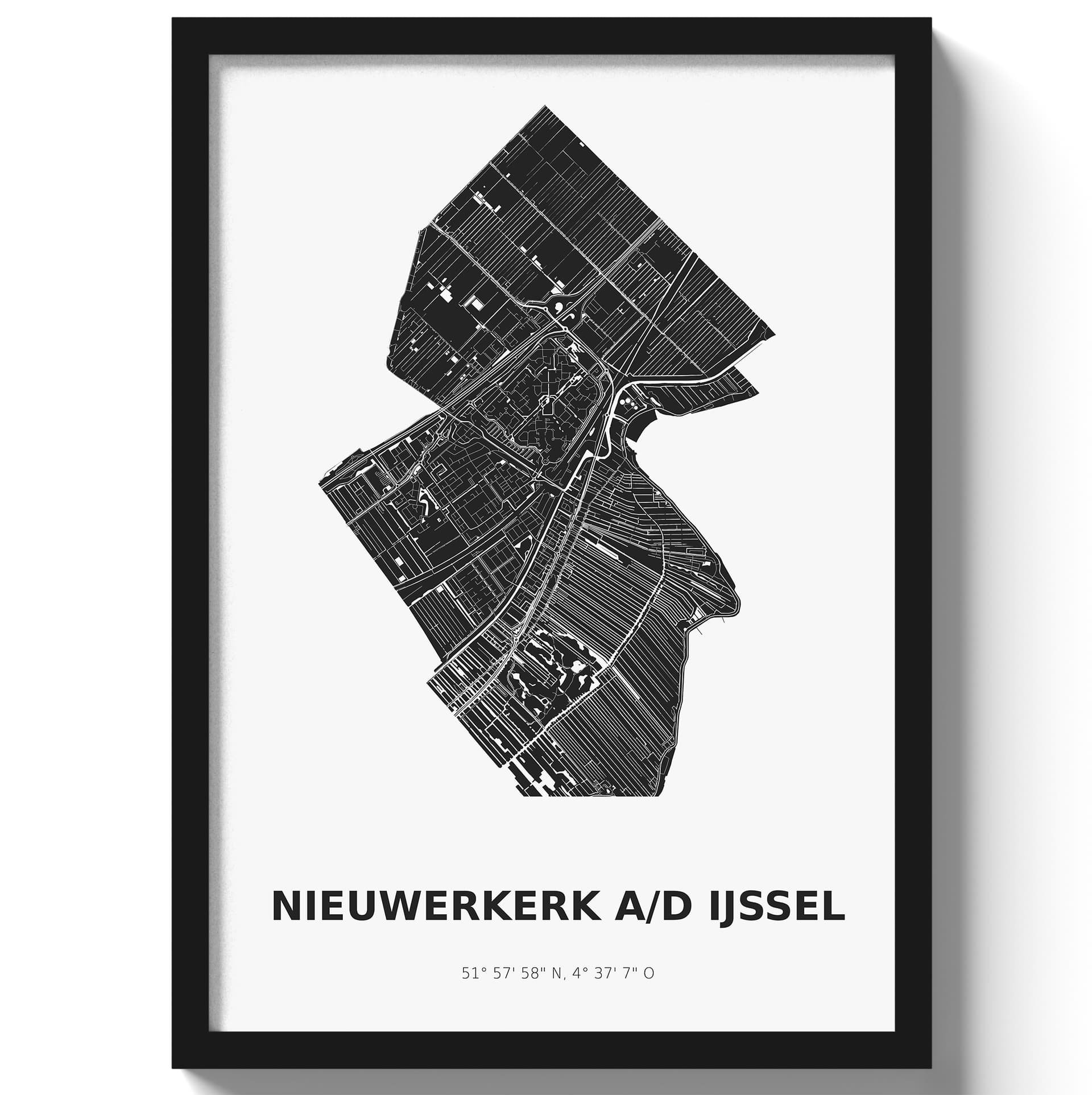 Poster Nieuwegein - Zwart/Wit