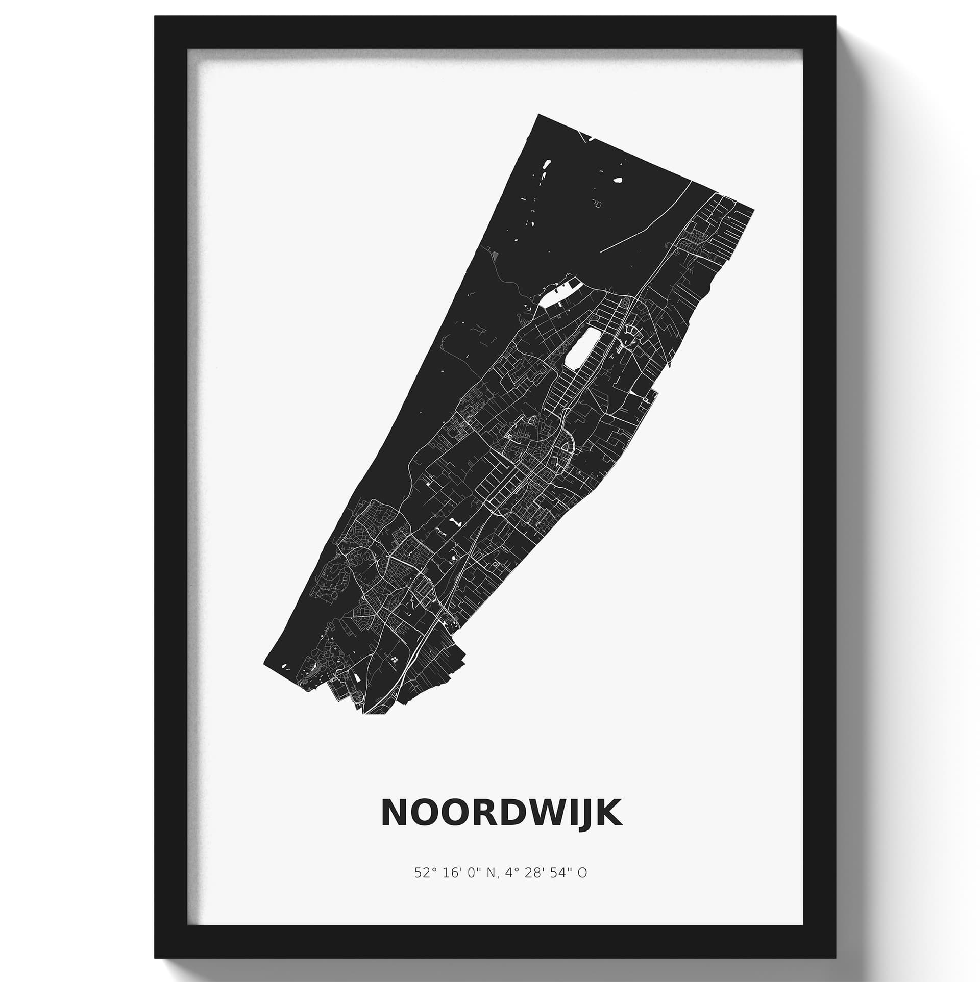 Poster Noordwijk - Zwart/Wit