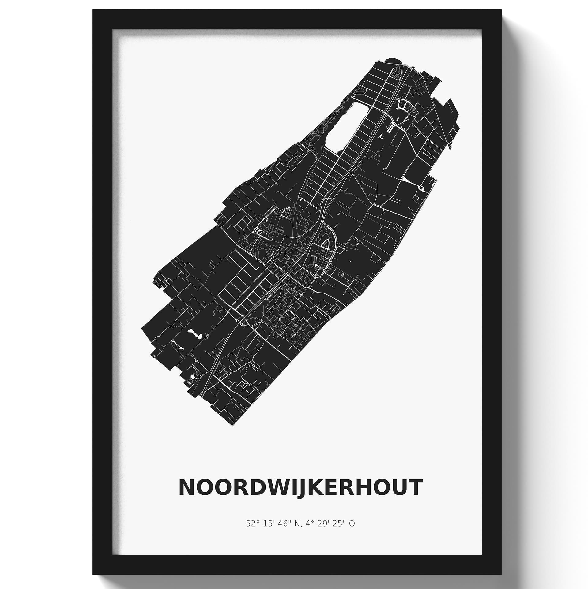 Poster Noordwijkerhout - Zwart/Wit