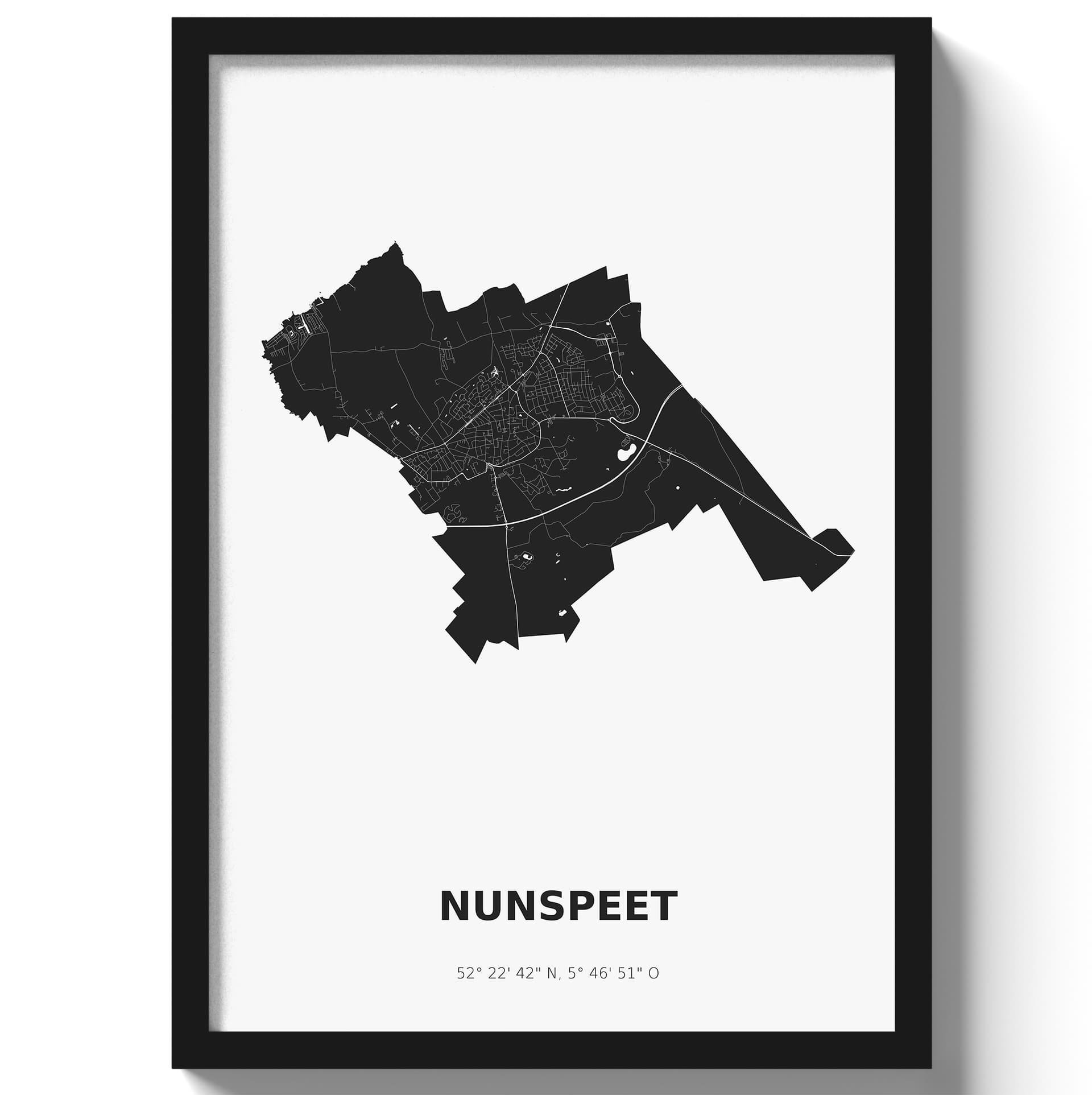Poster Nunspeet - Zwart/Wit