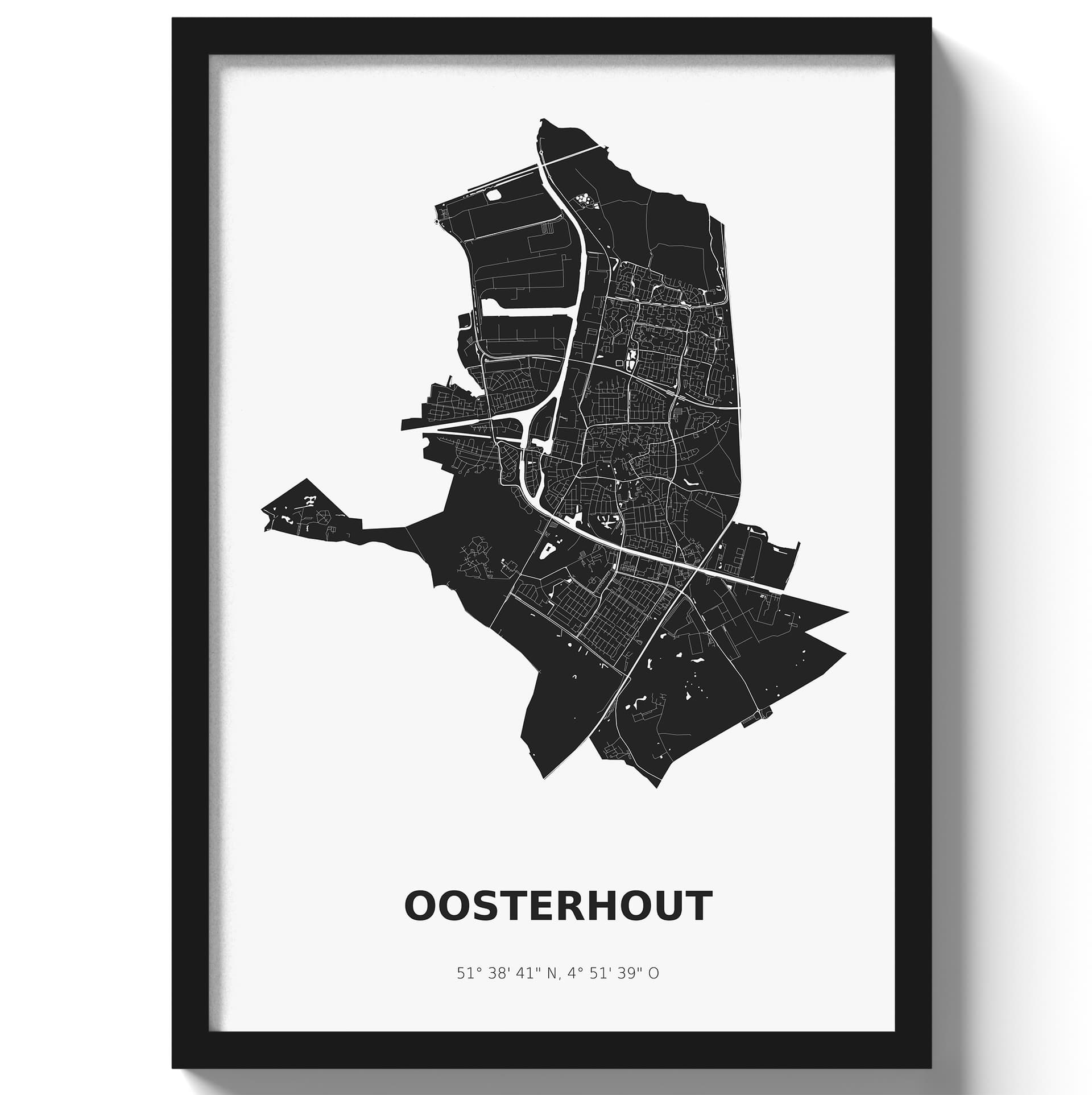 Poster Oosterhout - Zwart/Wit