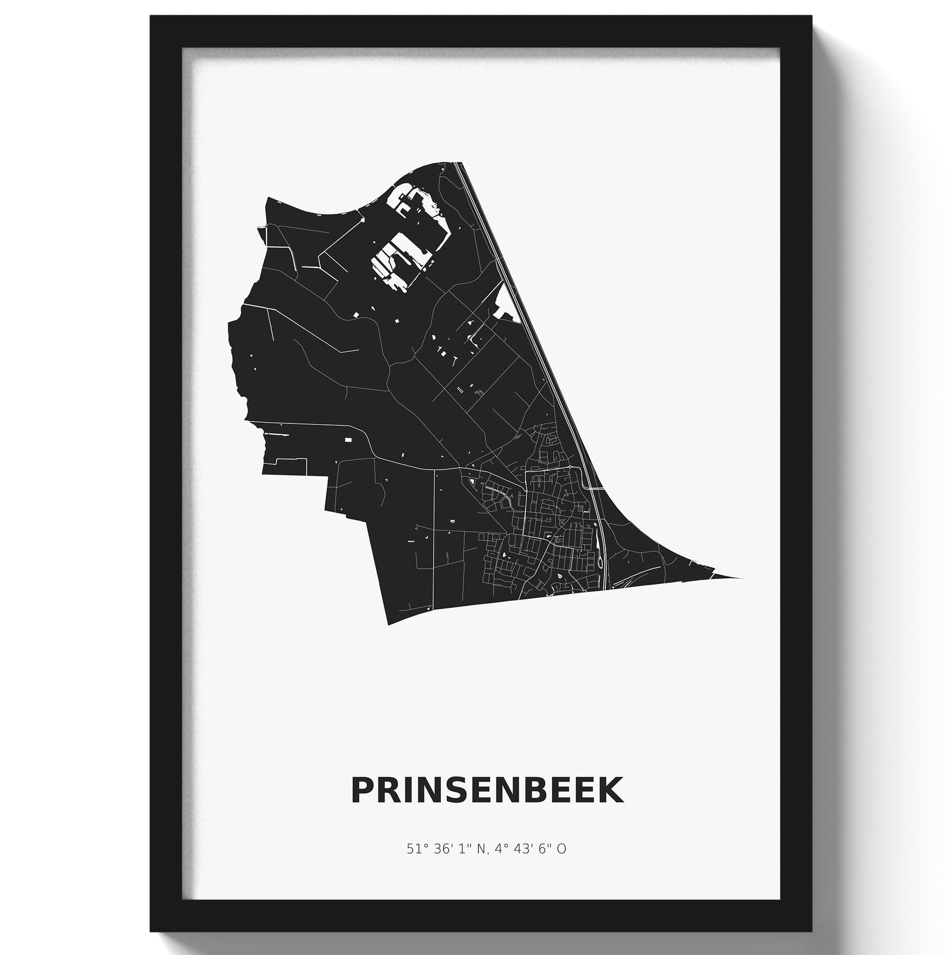 Poster Prinsenbeek - Zwart/Wit