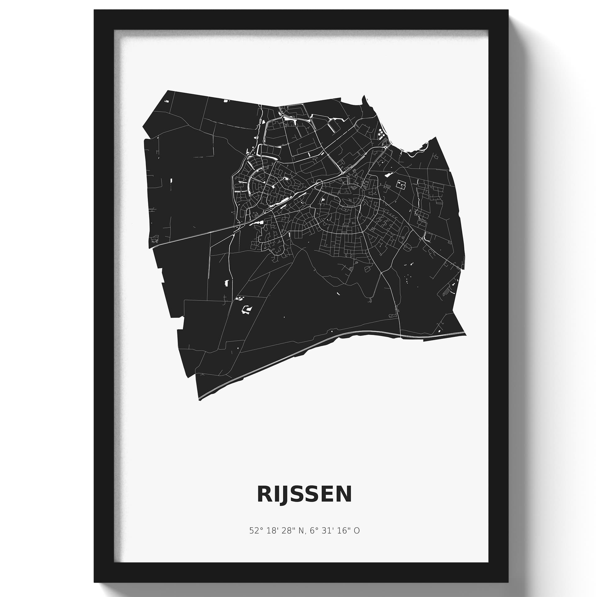 Poster Rijssen - Zwart/Wit