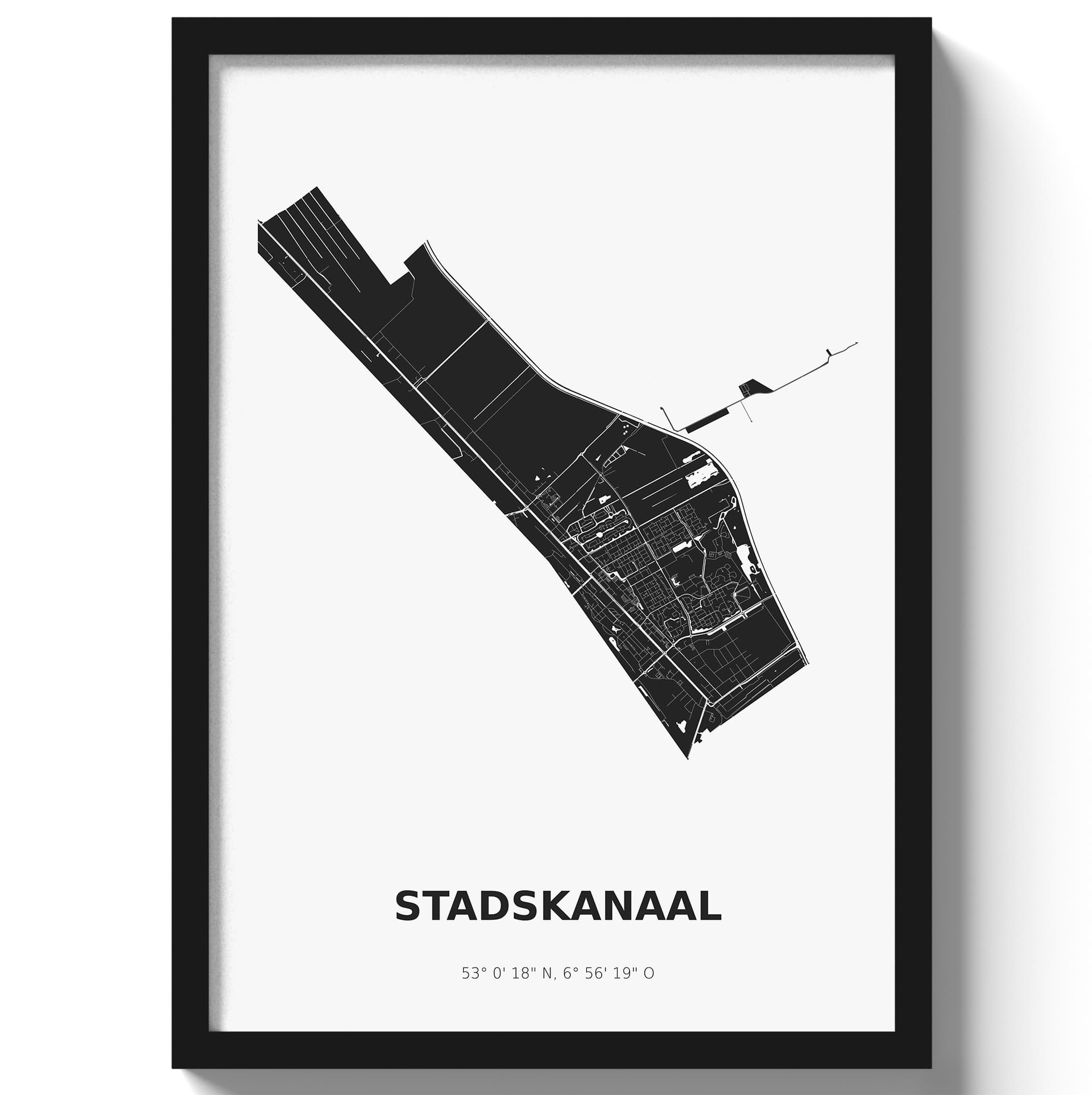 Poster Stadskanaal - Zwart/Wit