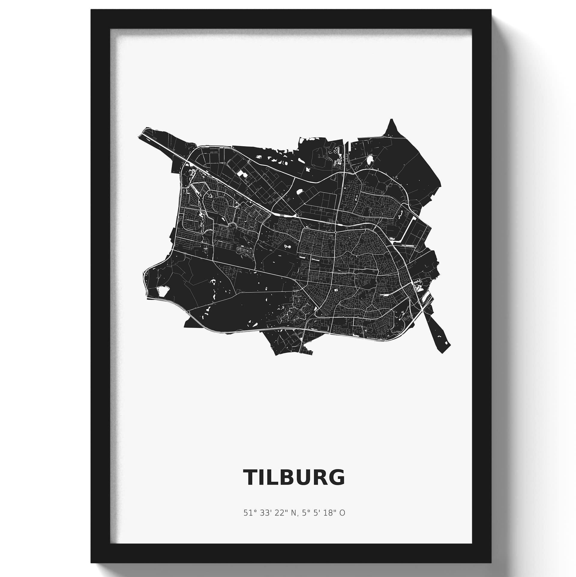 Poster Tilburg - Zwart/Wit