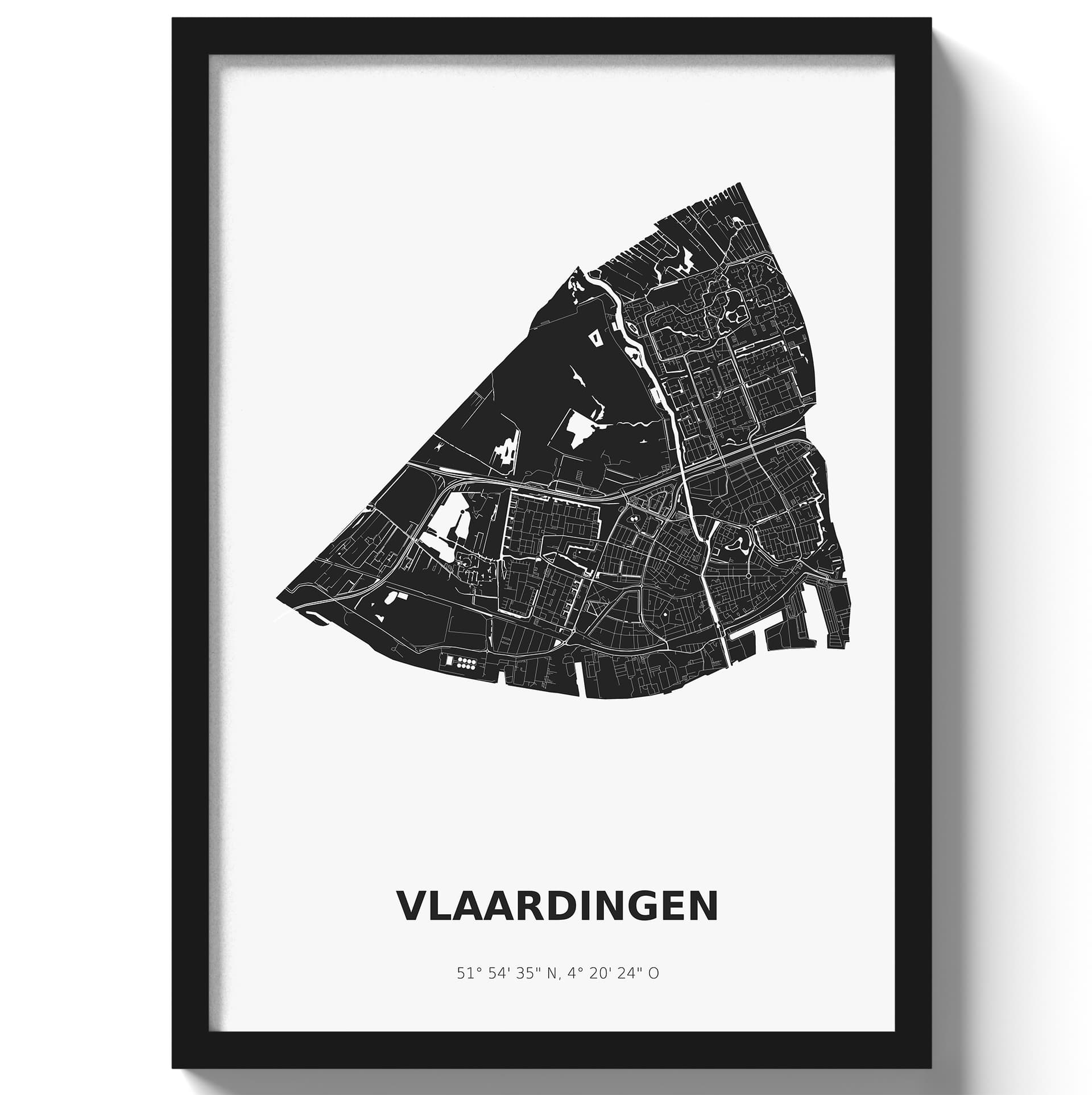 Poster Vlaardingen - Zwart/Wit