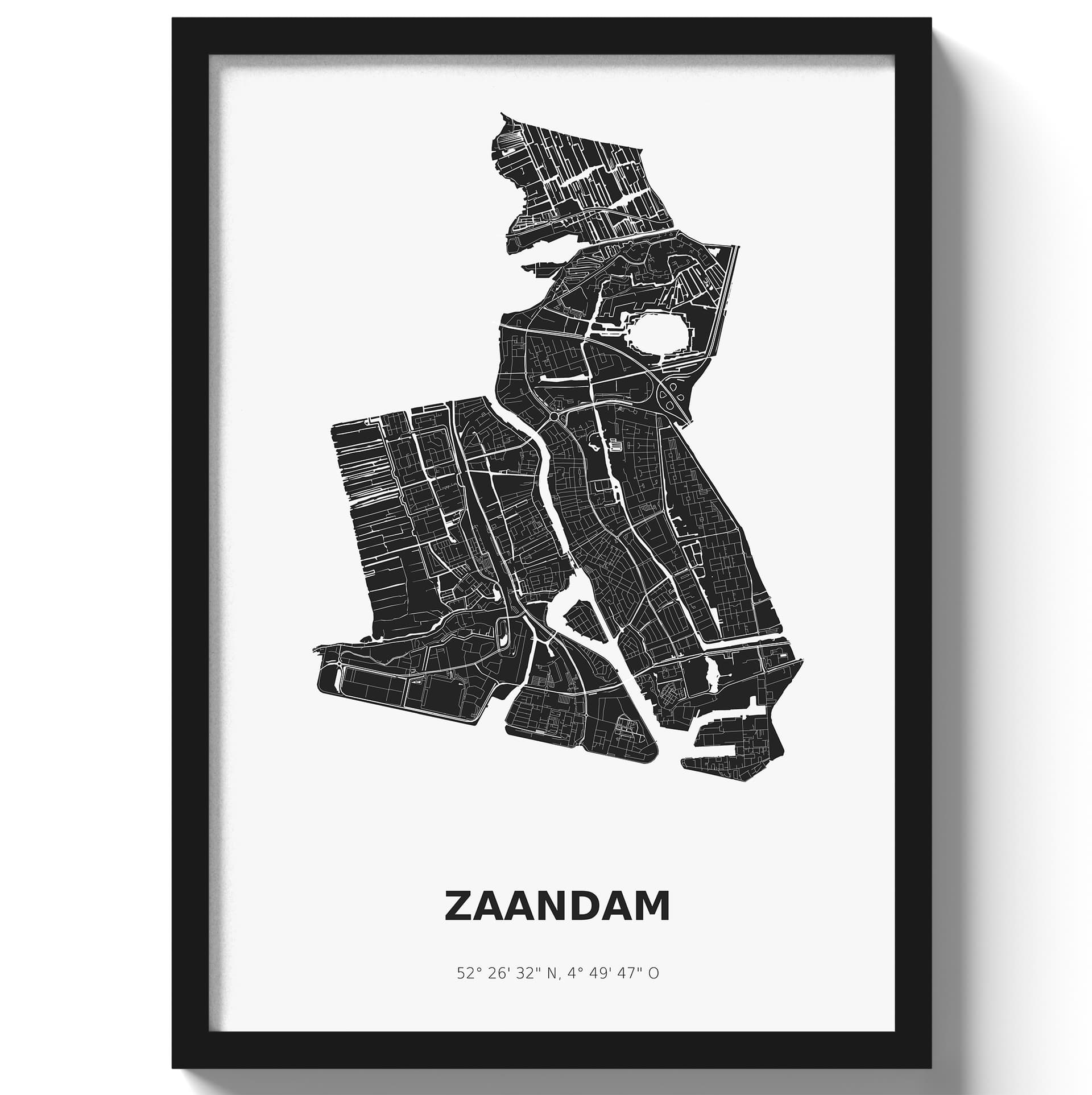 Poster Zaandam - Zwart/Wit