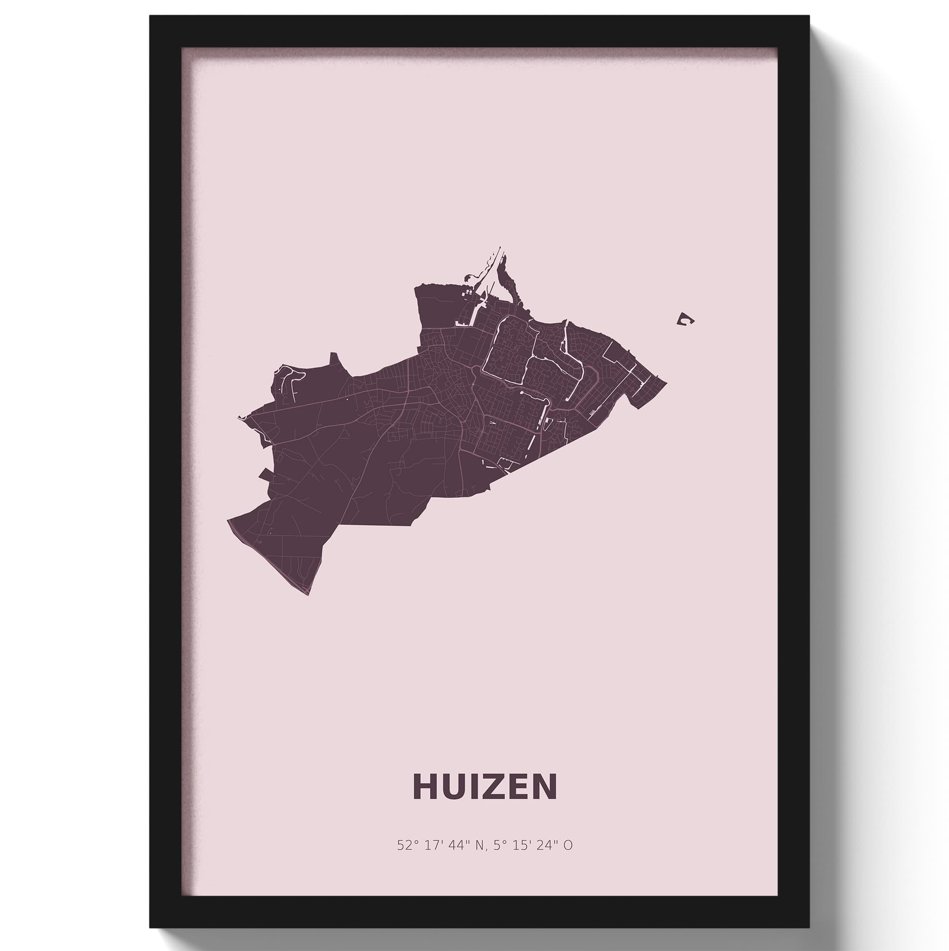 Poster Huizen - Paars
