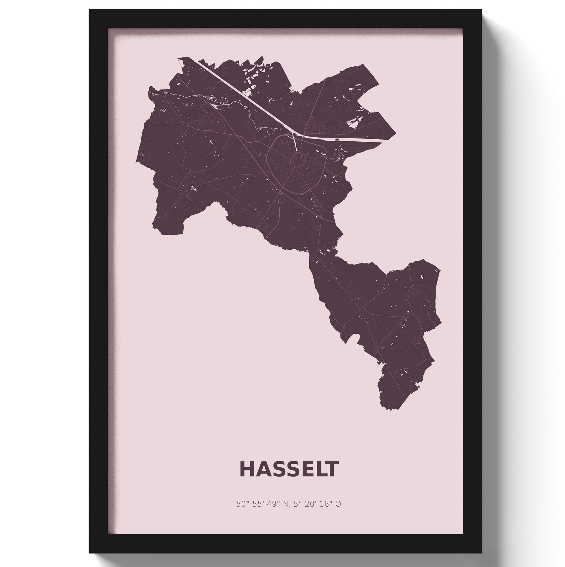 Poster Hasselt - Paars