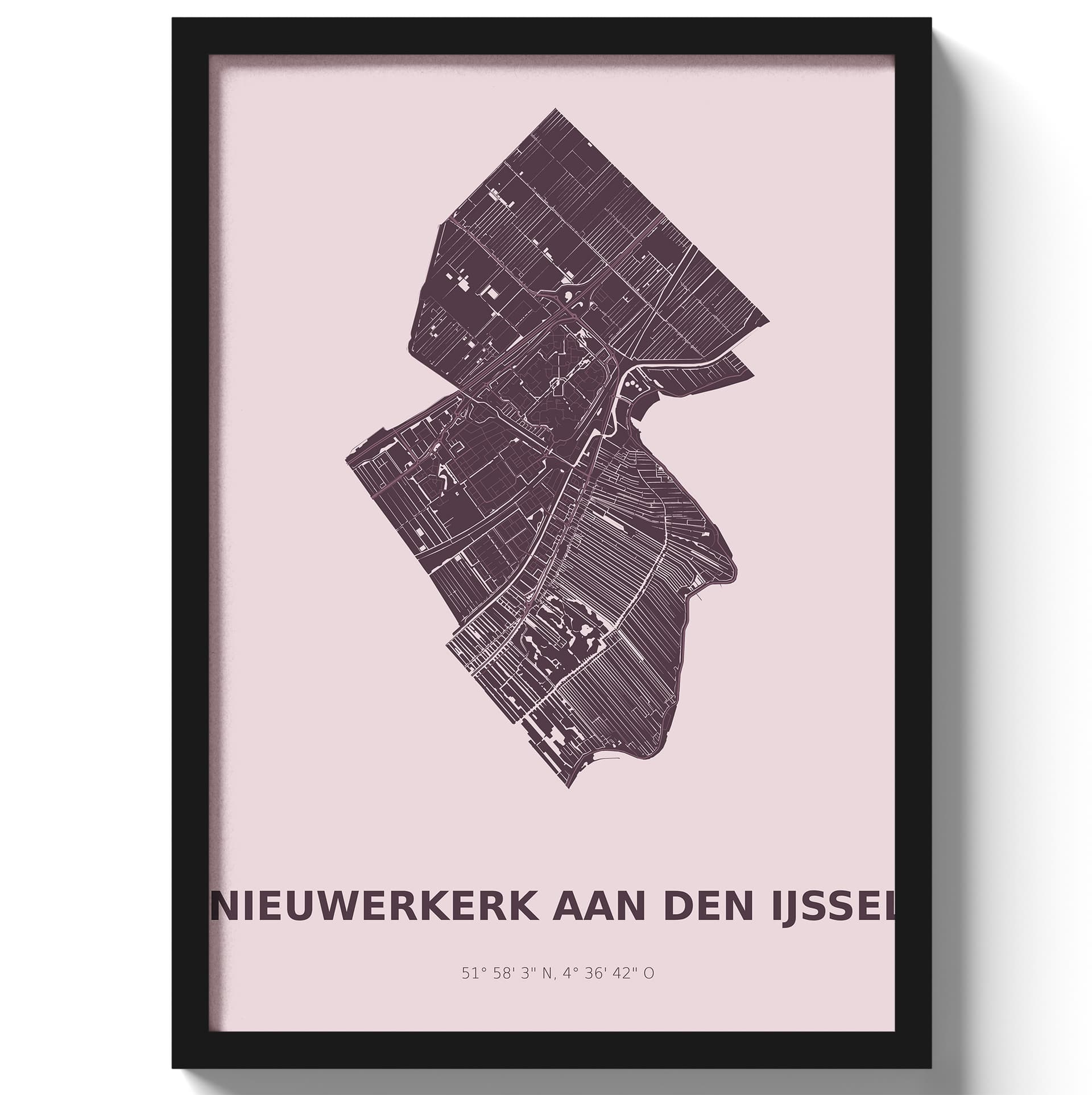 Poster Nieuwerkerk aan den IJssel - Paars