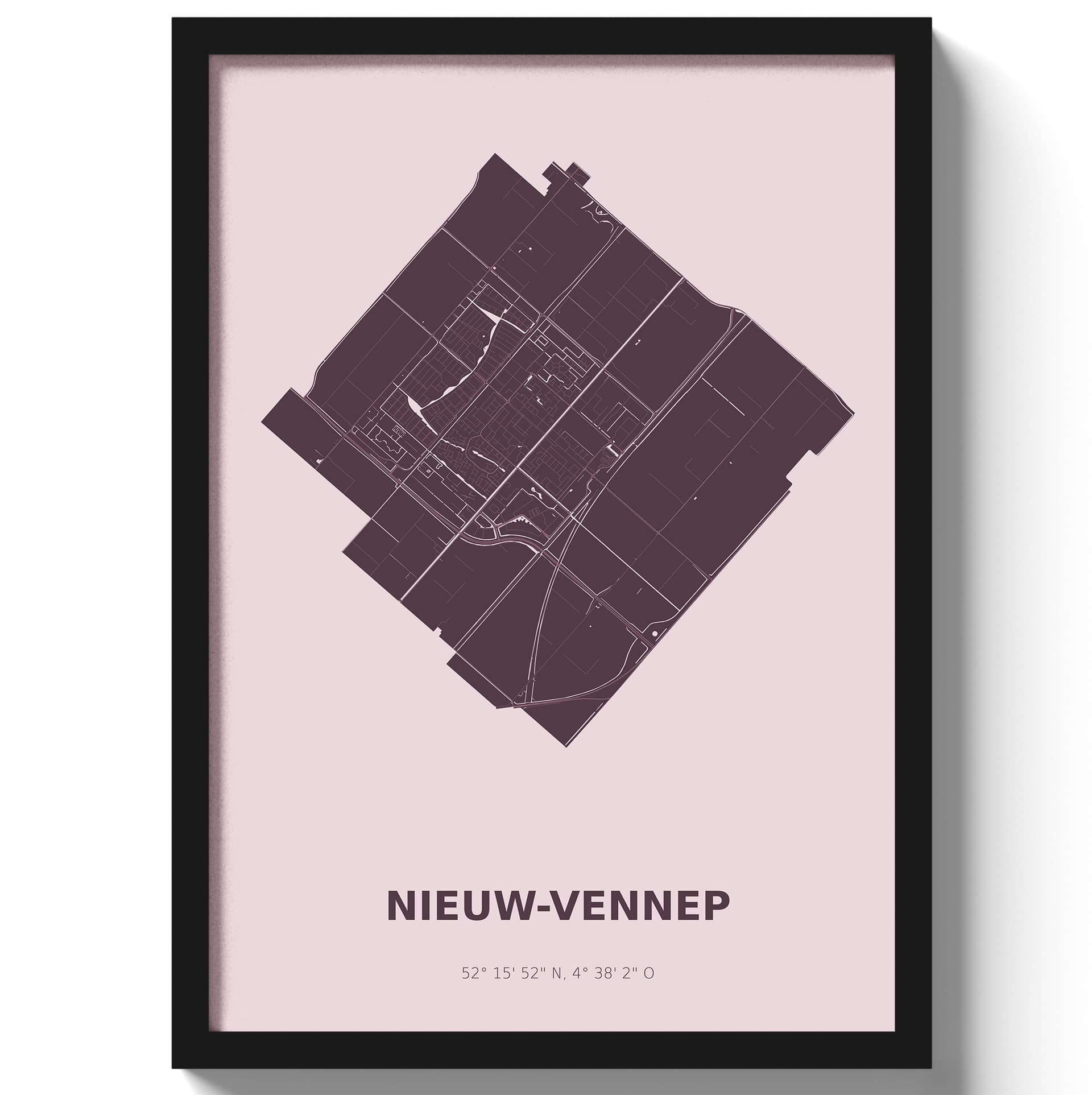 Poster Nieuw-VennepA4 - 21 x 30 cm - Paars