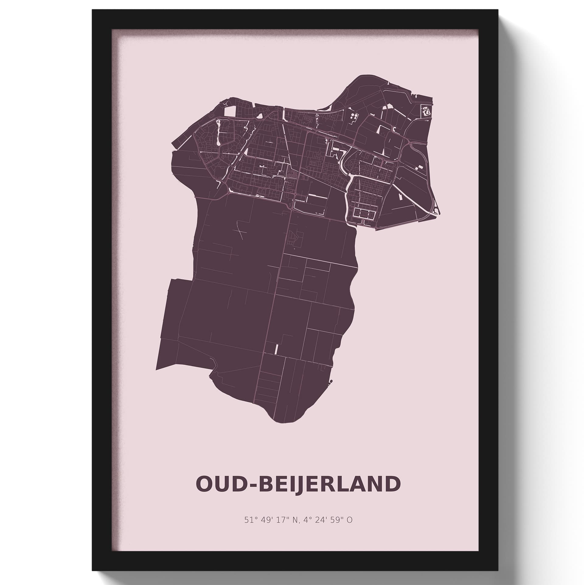 Poster Oud-BeijerlandA4 - 21 x 30 cm - Paars