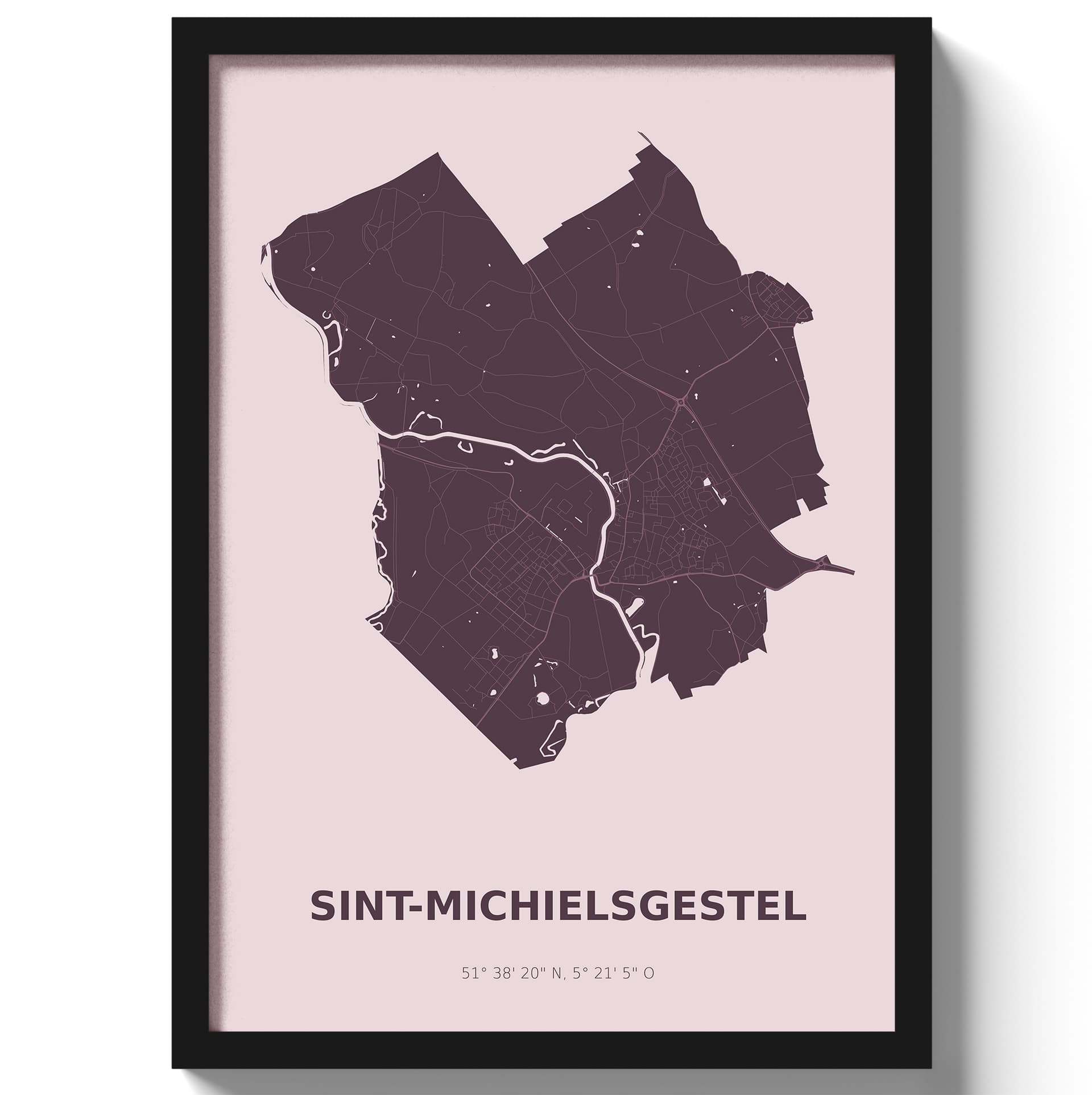 Poster Sint-MichielsgestelA4 - 21 x 30 cm - Paars