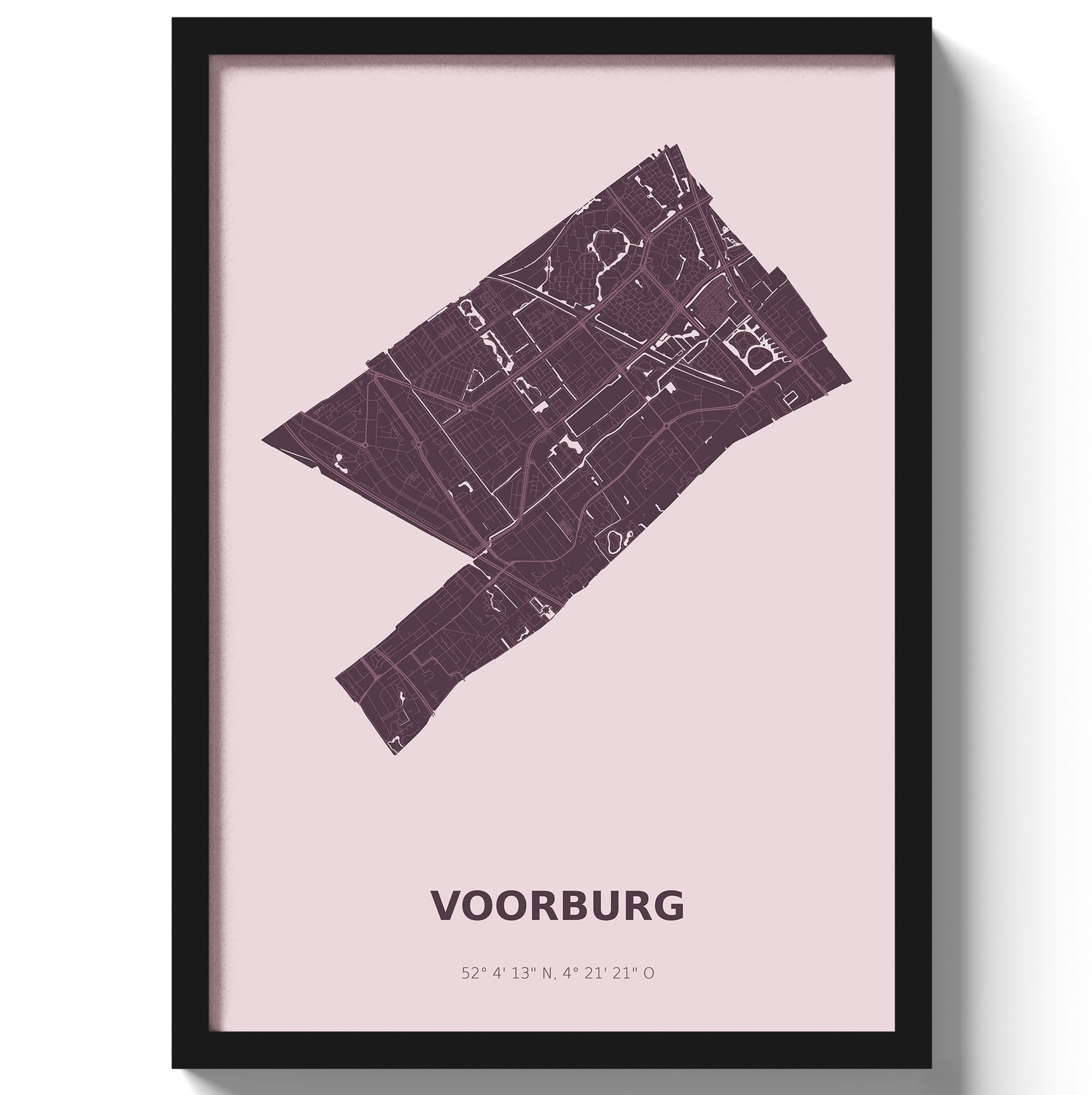 Poster Voorburg - Paars