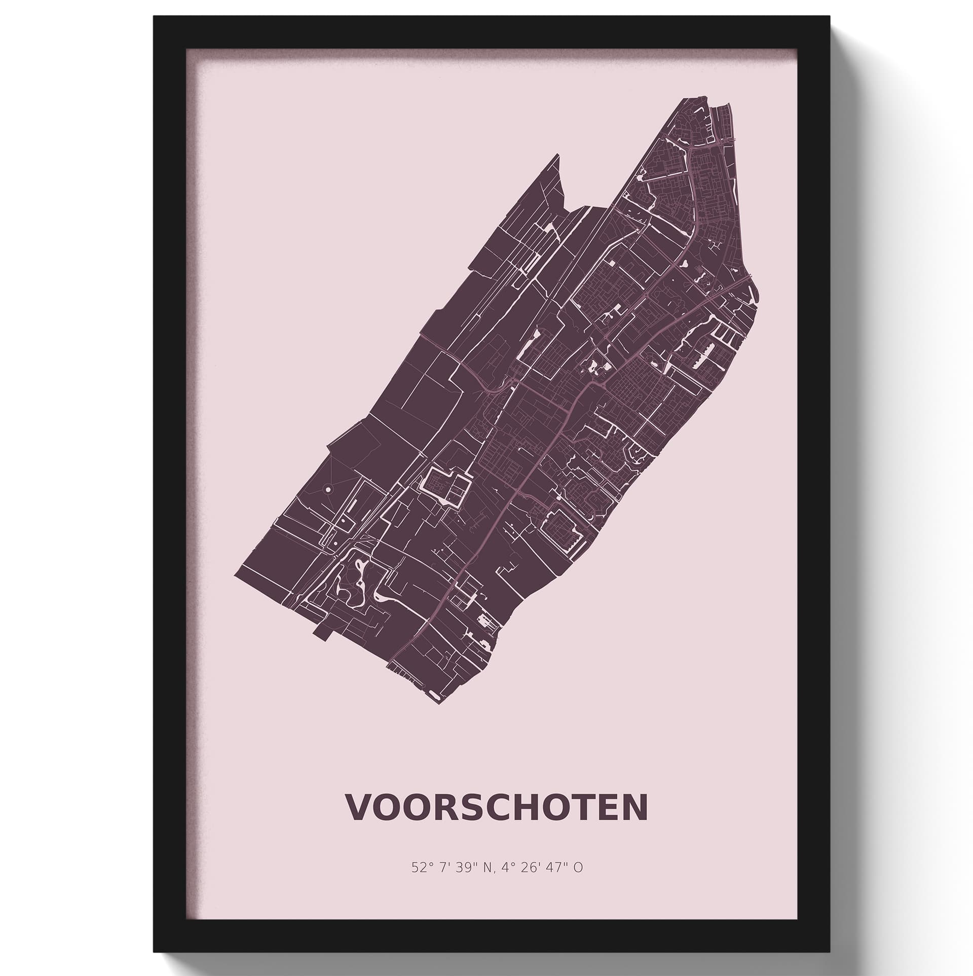 Poster Voorschoten - Paars