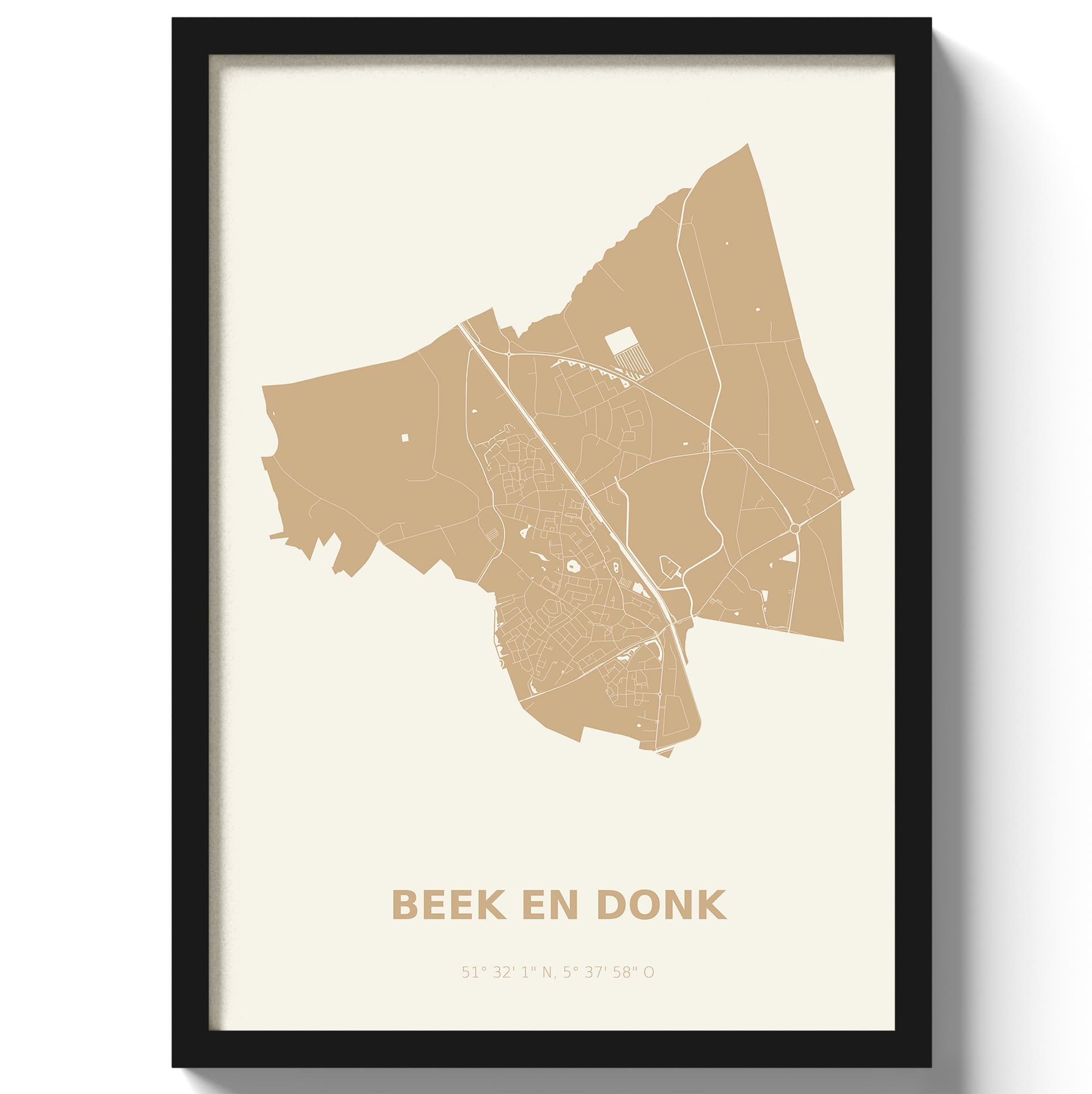 Poster Beek en Donk - Beige