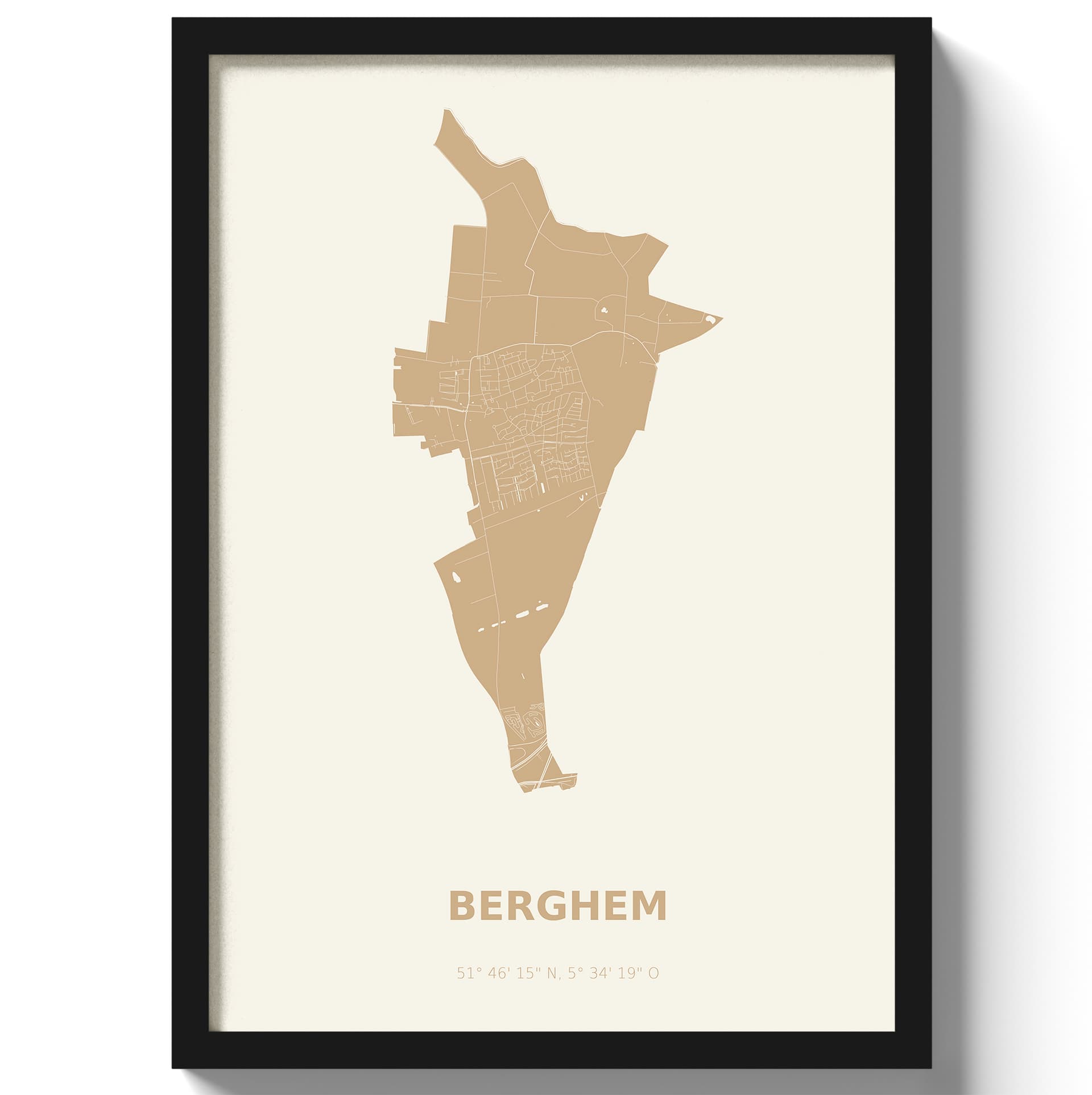 Poster Berghem - Beige
