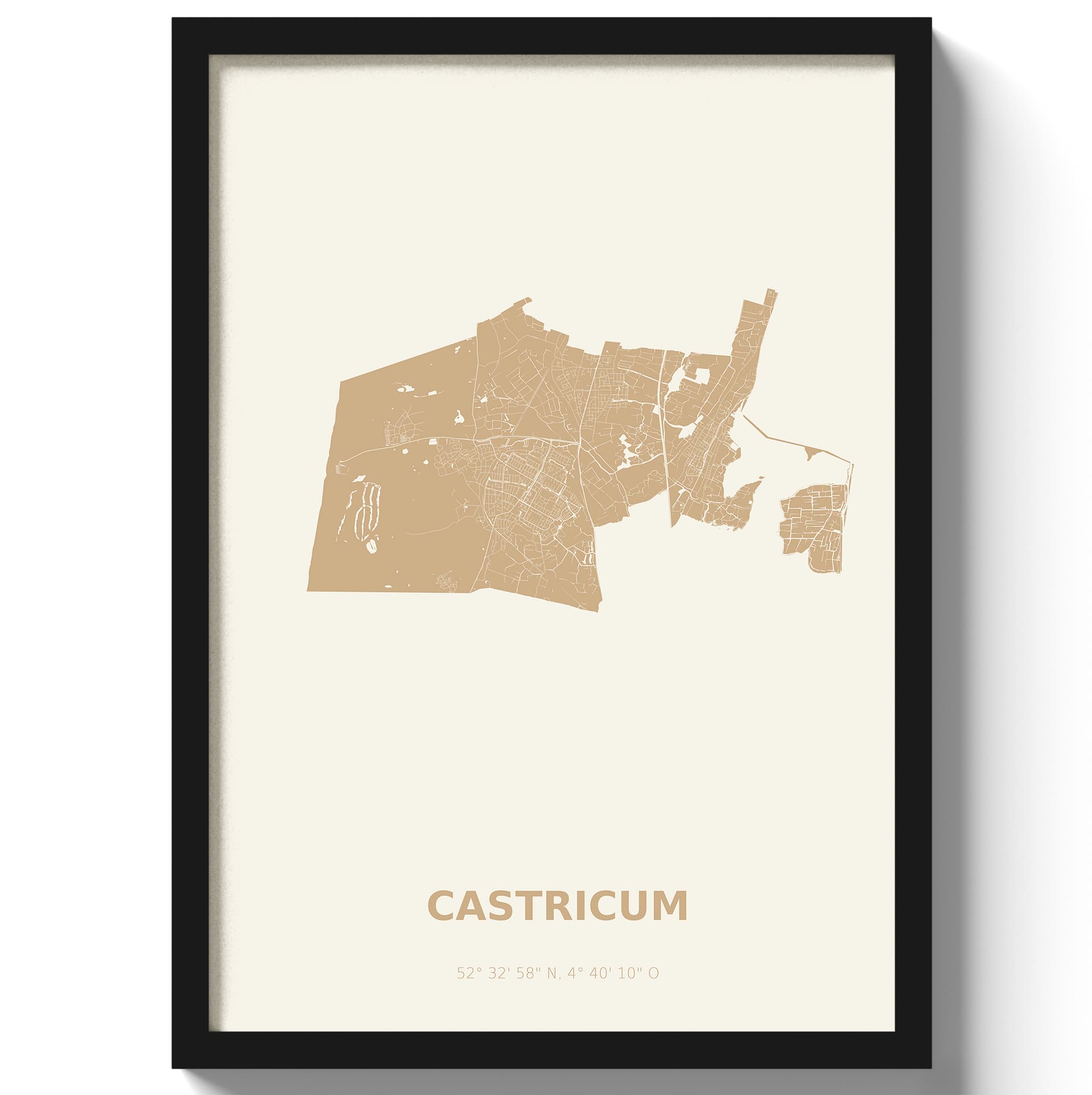 Poster Castricum - Beige