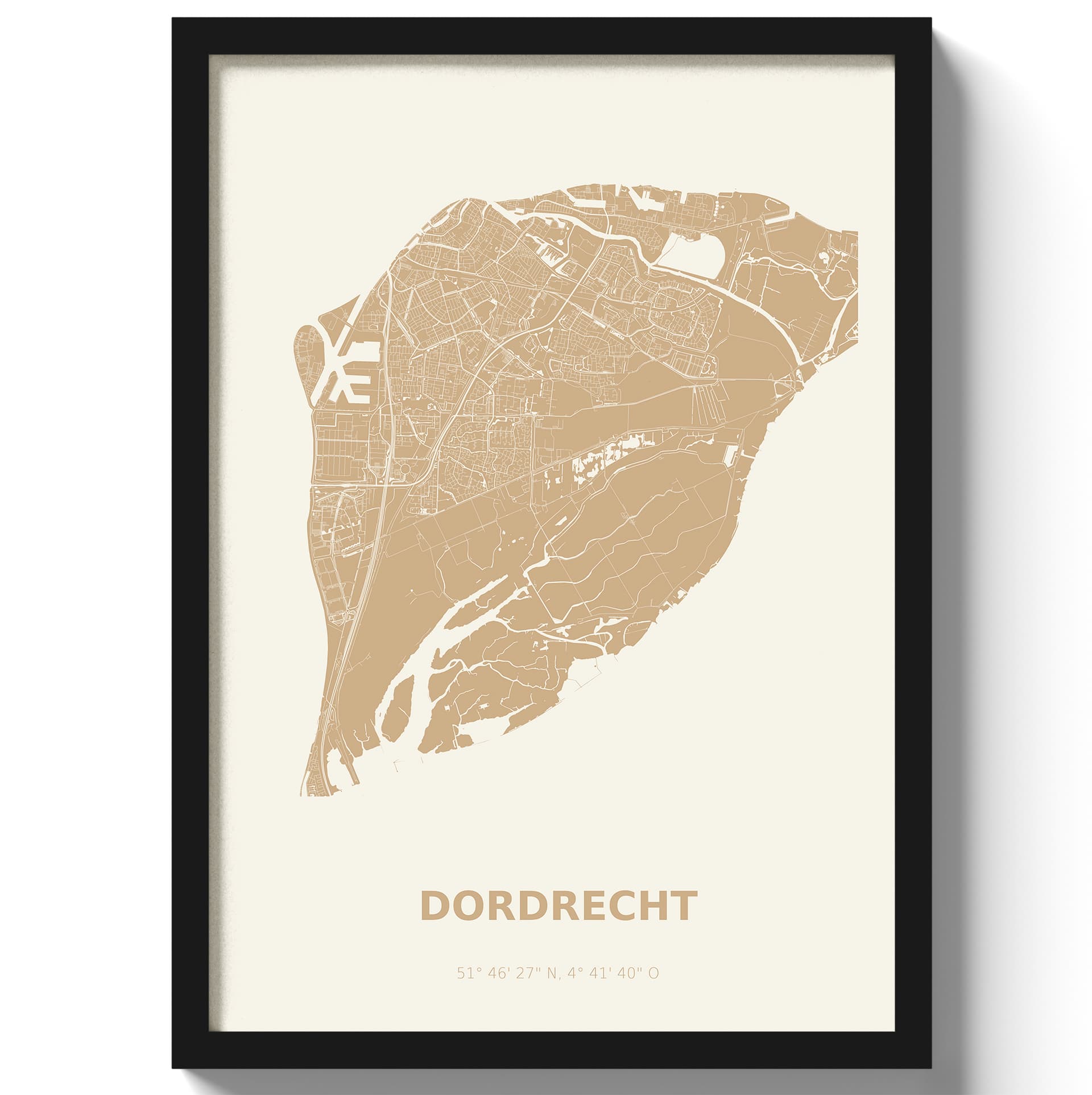 Poster Dordrecht - Beige