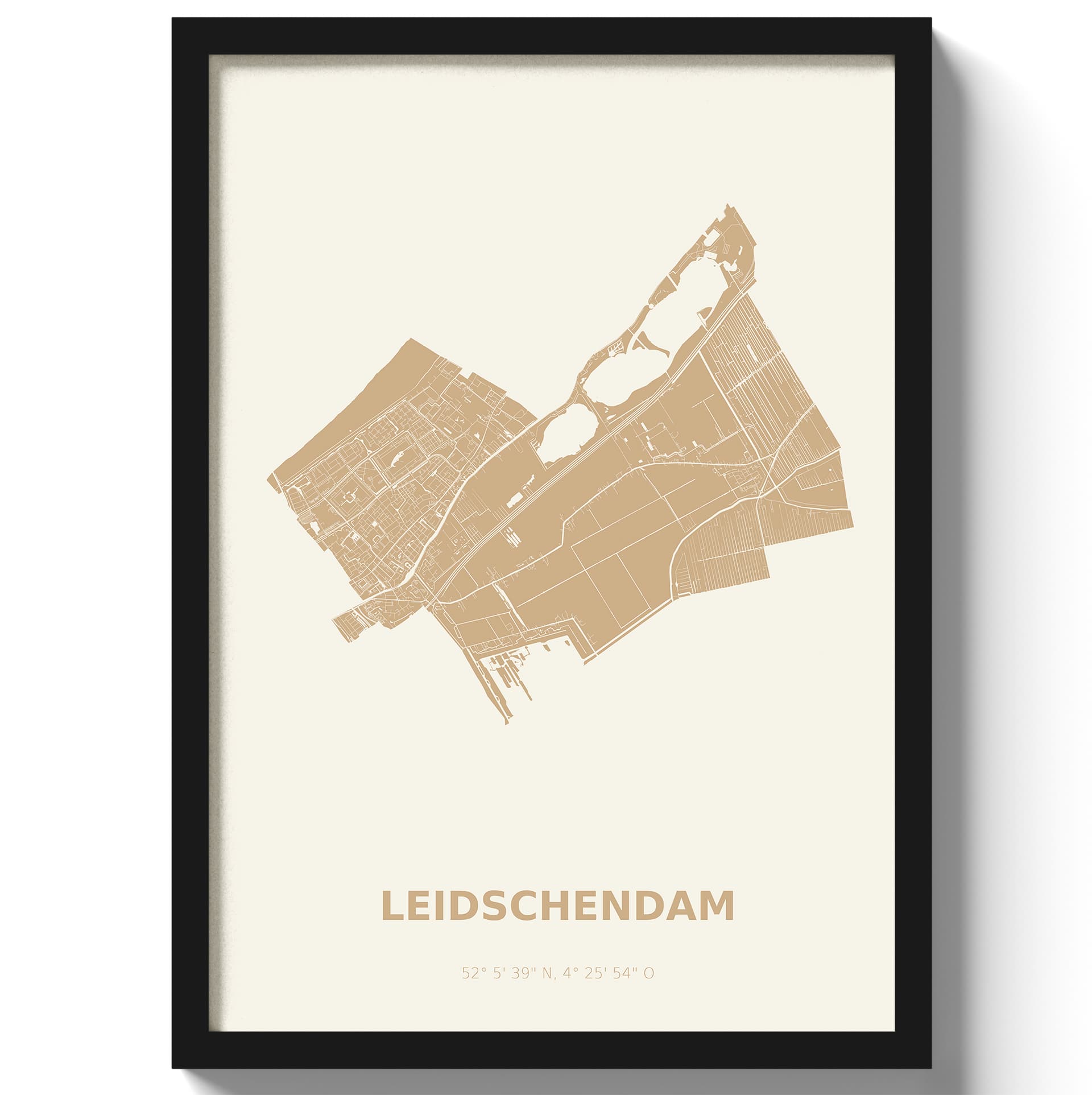 Poster Leidschendam - Beige