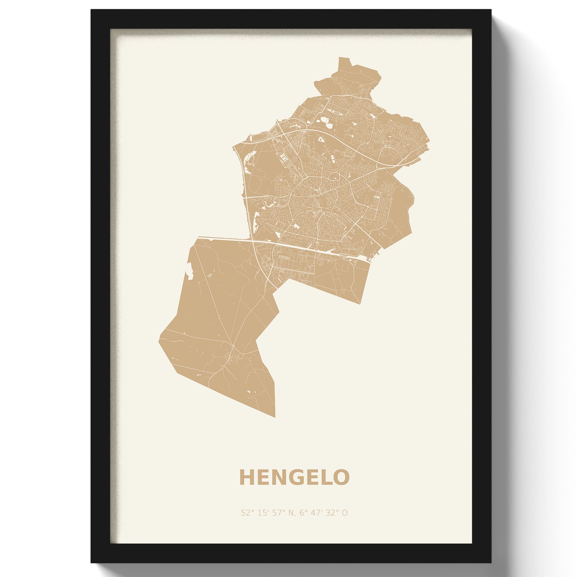 Poster Hengelo - Beige