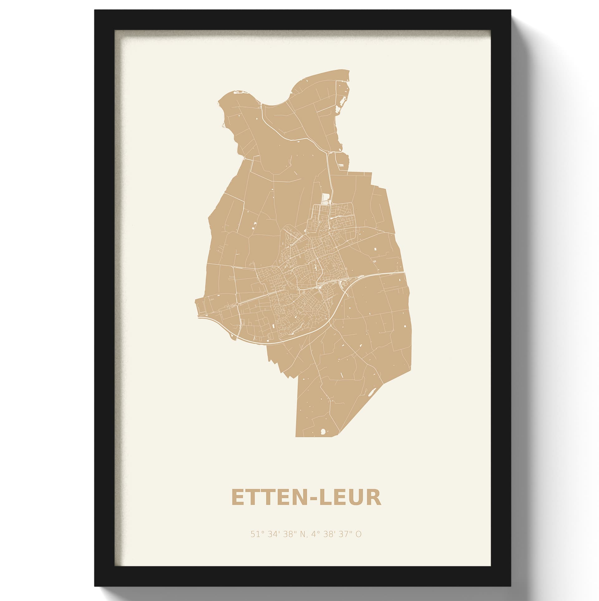 Poster Etten-LeurA4 - 21 x 30 cm - Beige