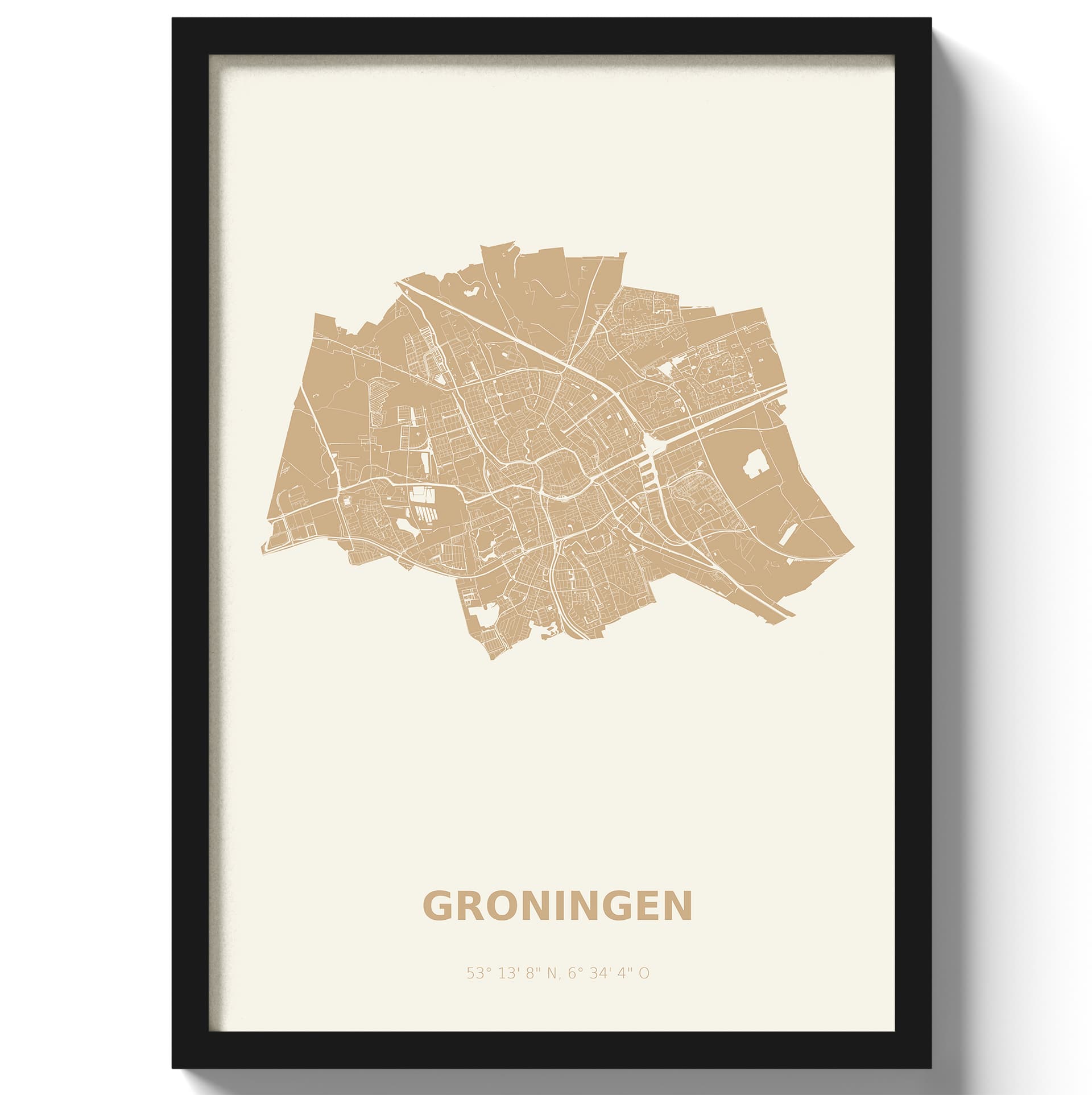 Poster Groningen - Beige