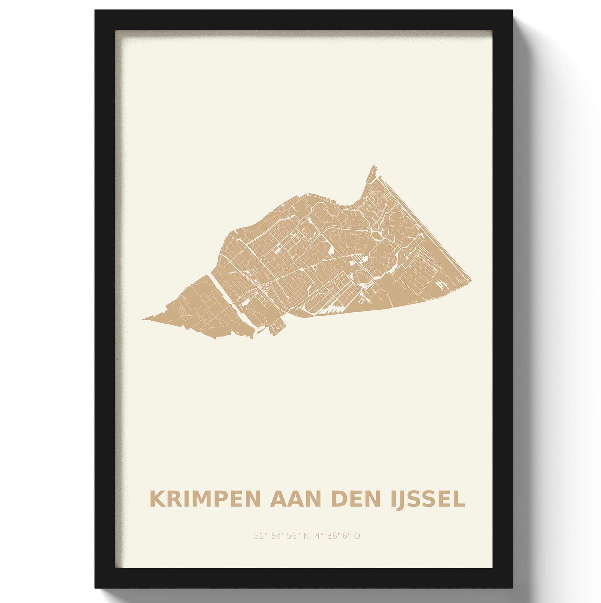 Poster Krimpen aan den IJssel - Beige