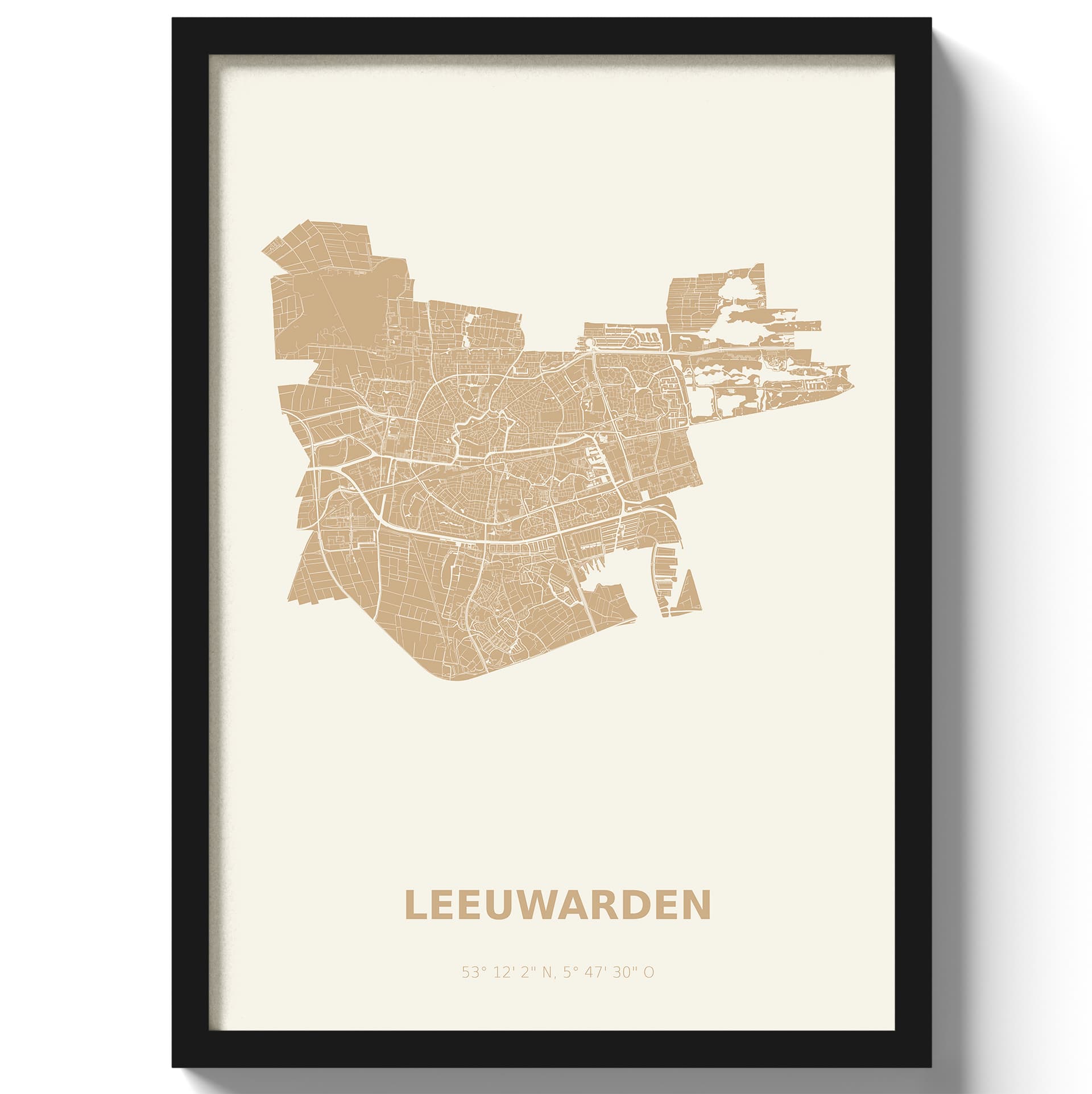 Poster Leeuwarden - Beige