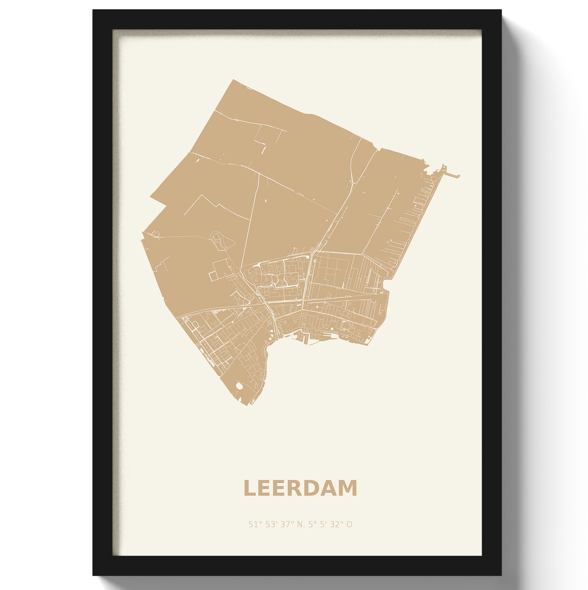 Poster Leerdam - Beige