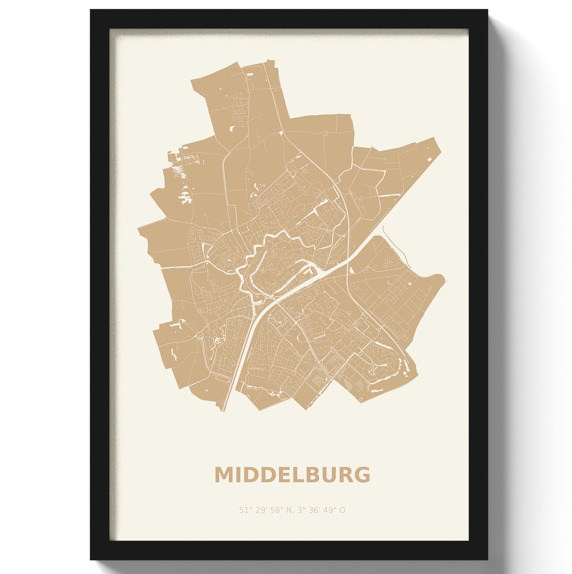 Poster Middelburg - Beige