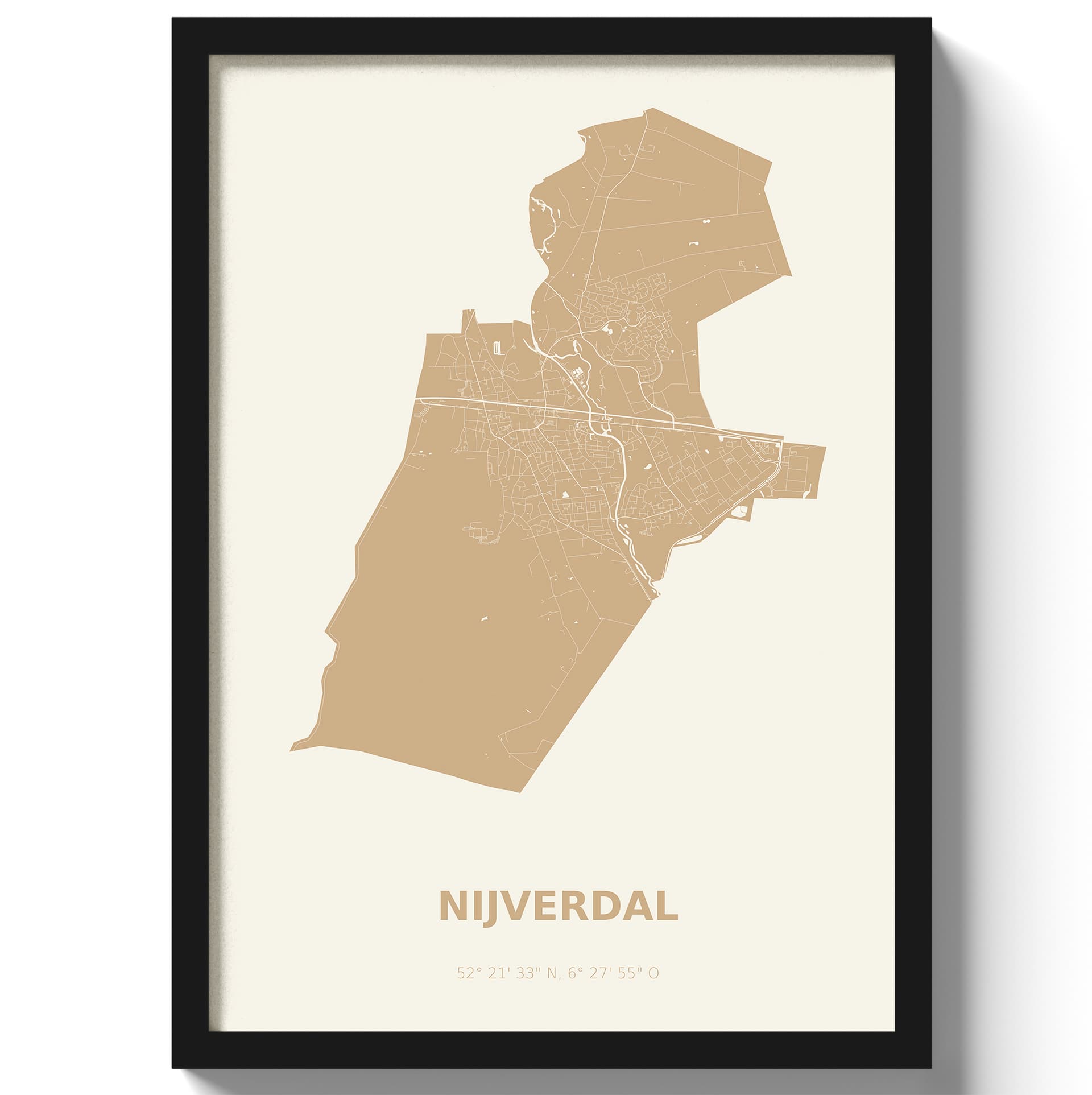 Poster Nijverdal - Beige