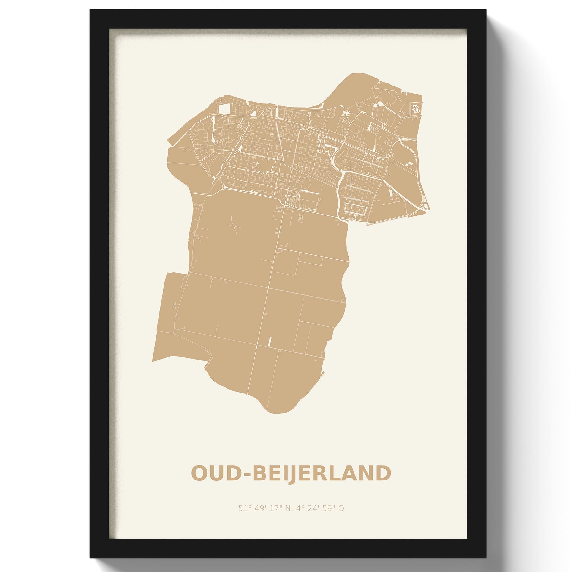 Poster Oud-BeijerlandA4 - 21 x 30 cm - Beige