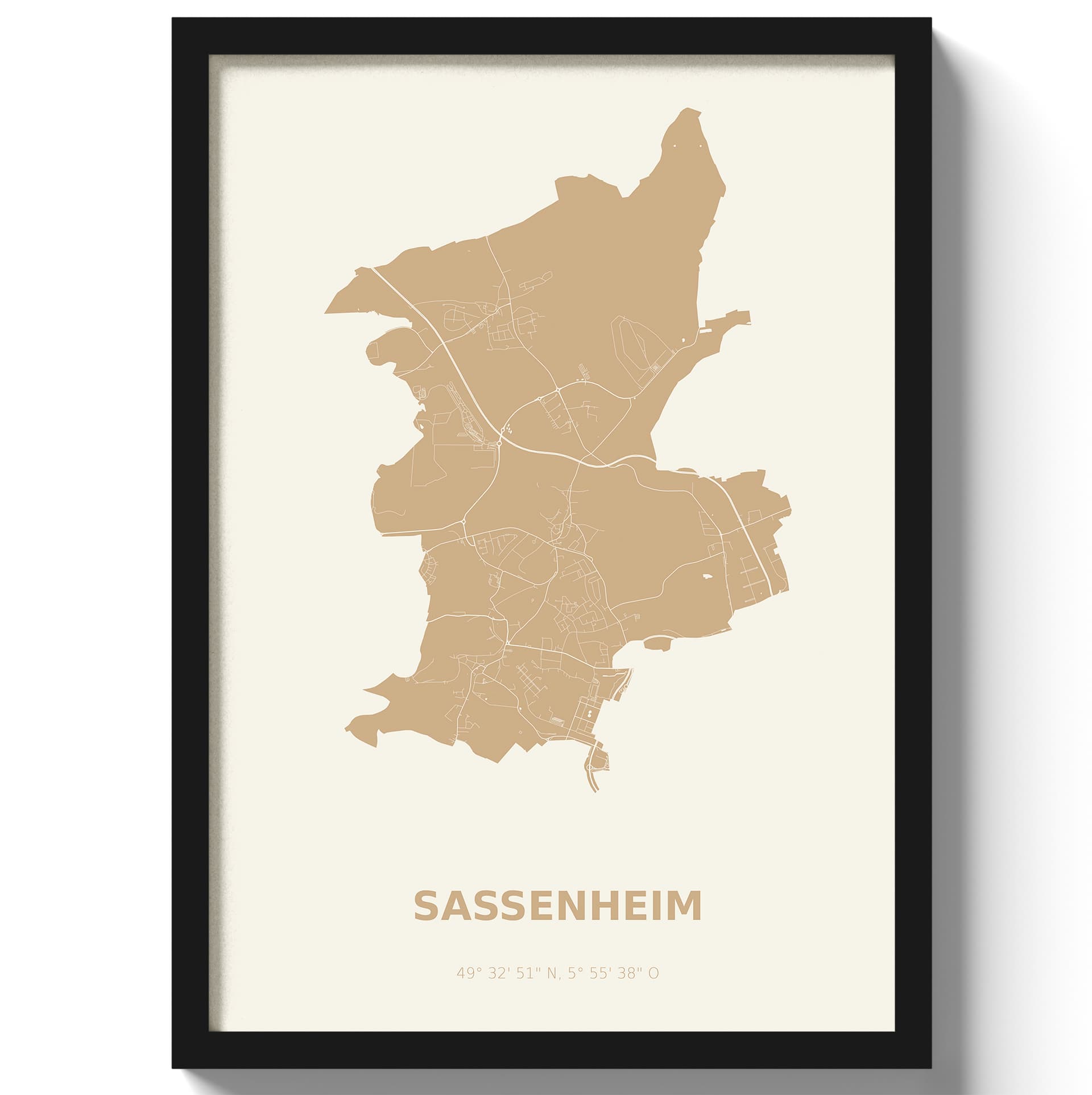 Poster Sassenheim - Beige