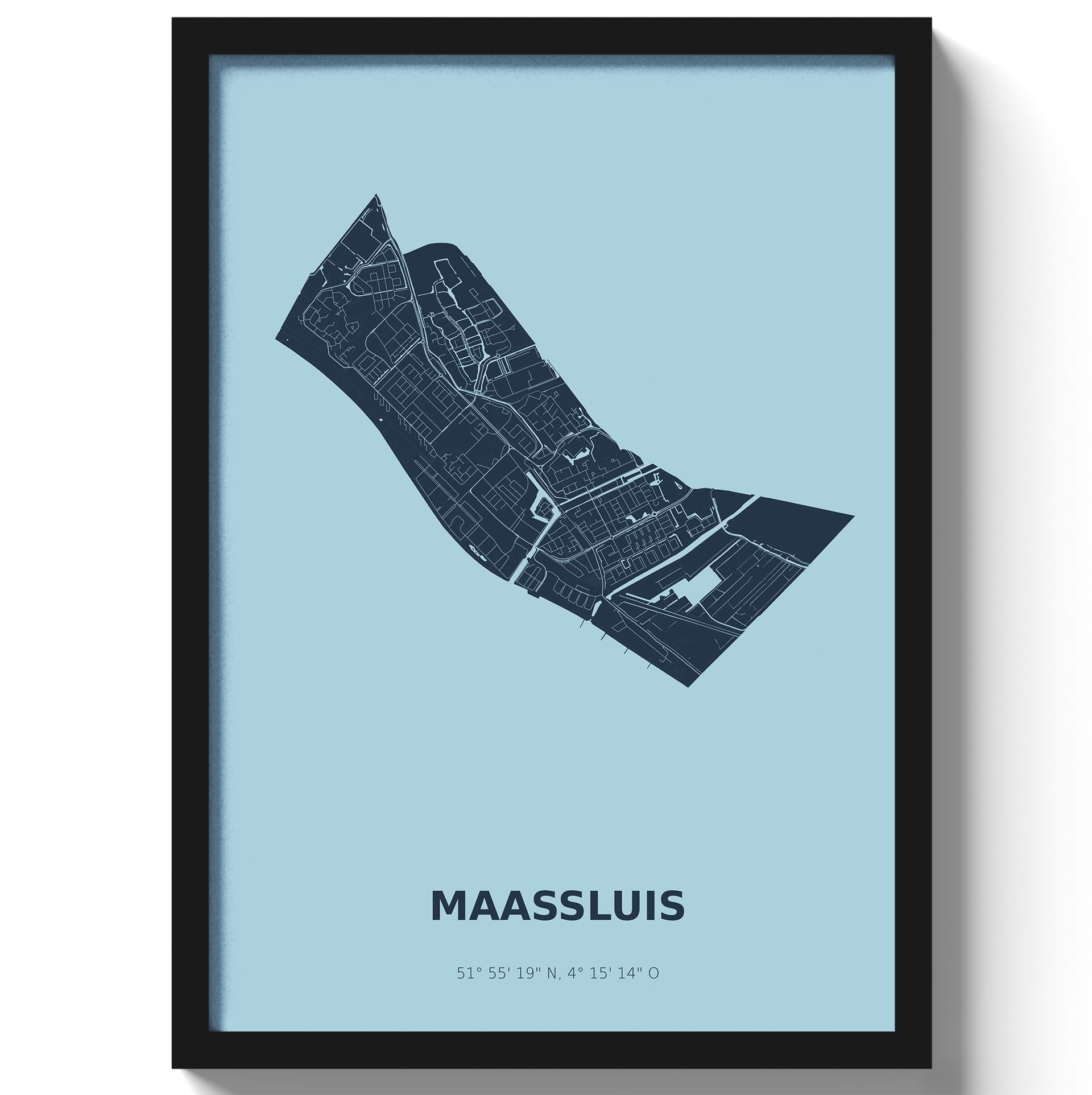 Poster Maassluis - Blauw