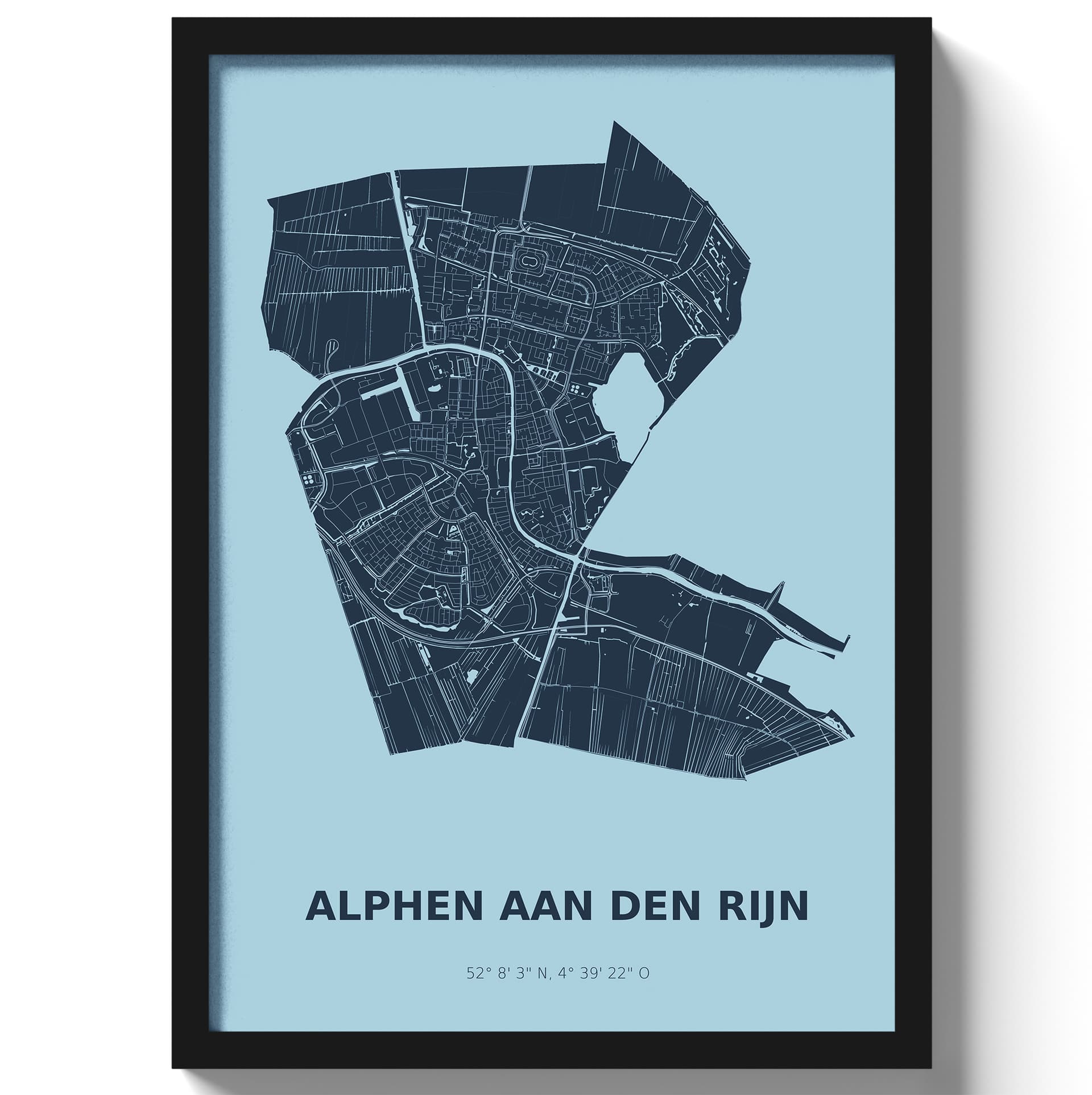 Poster Alphen aan den Rijn - Blauw