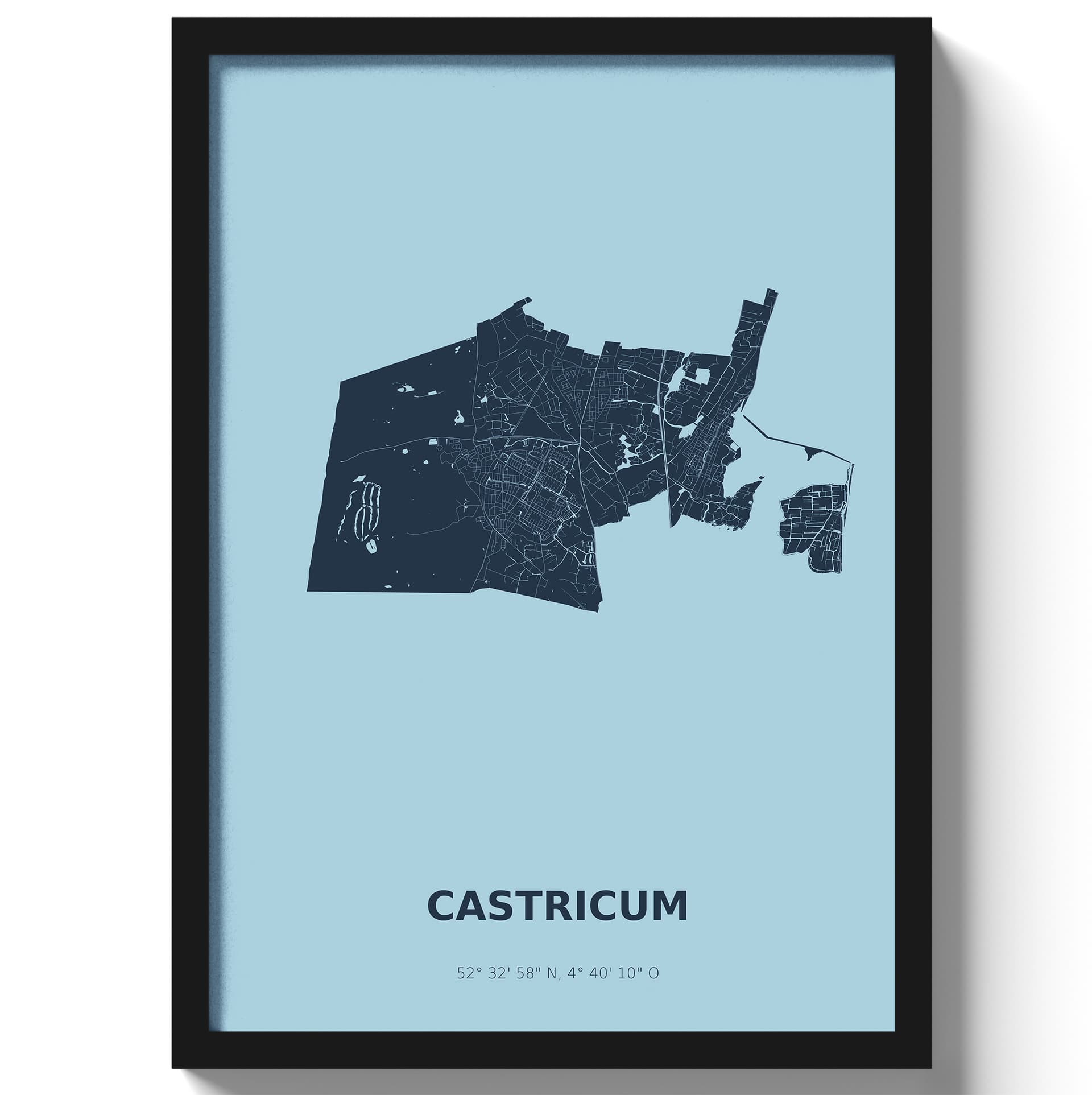 Poster Castricum - Blauw