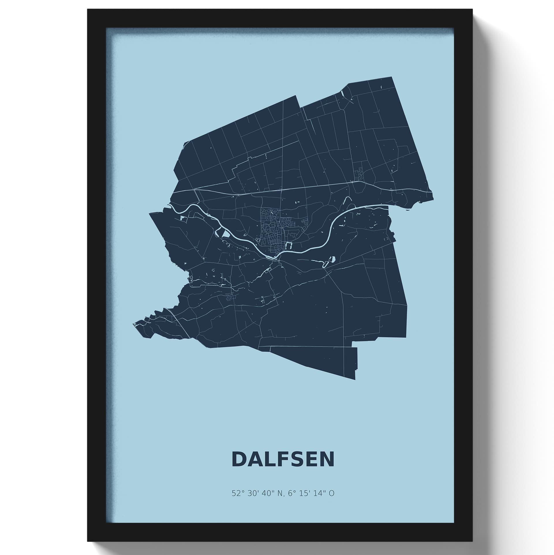 Poster Dalfsen - Blauw