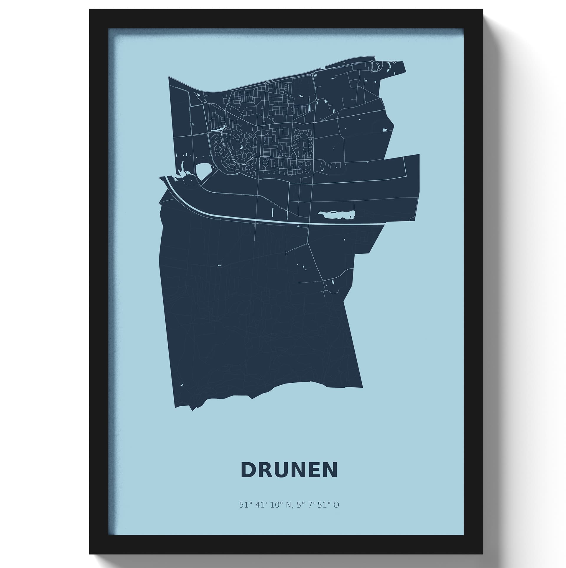 Poster Drunen - Blauw