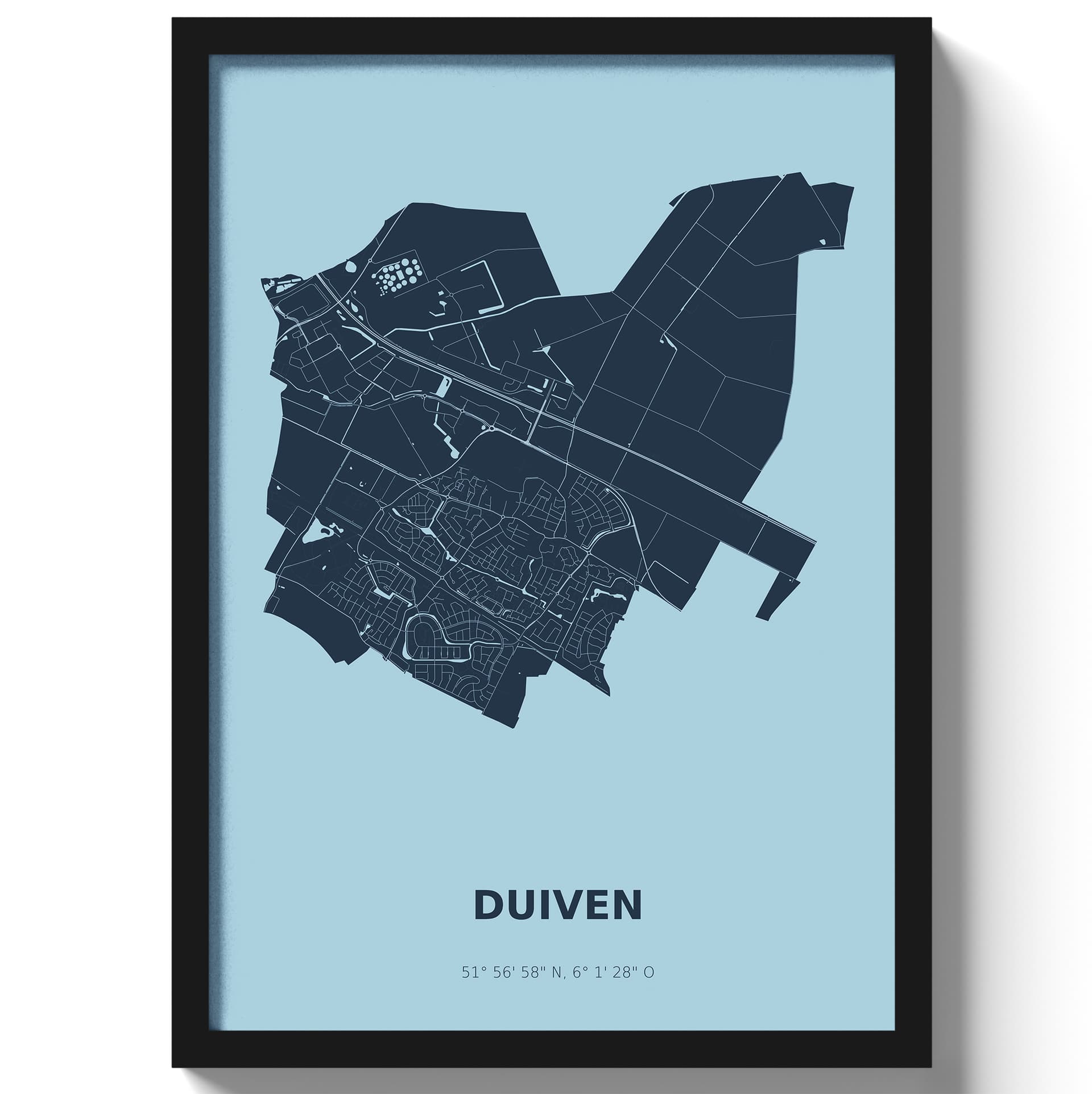 Poster Duiven - Blauw