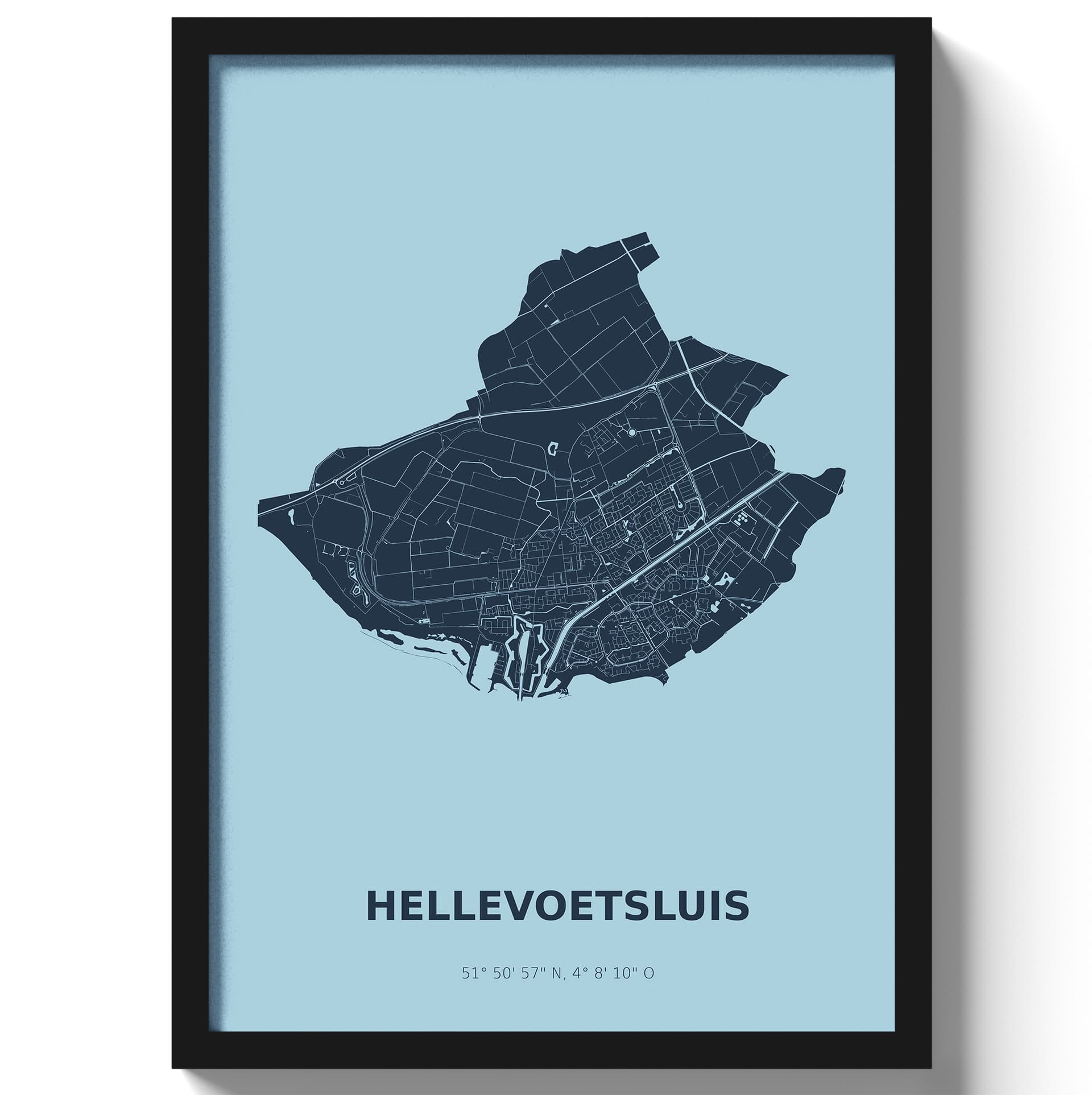 Poster Hellevoetsluis - Blauw