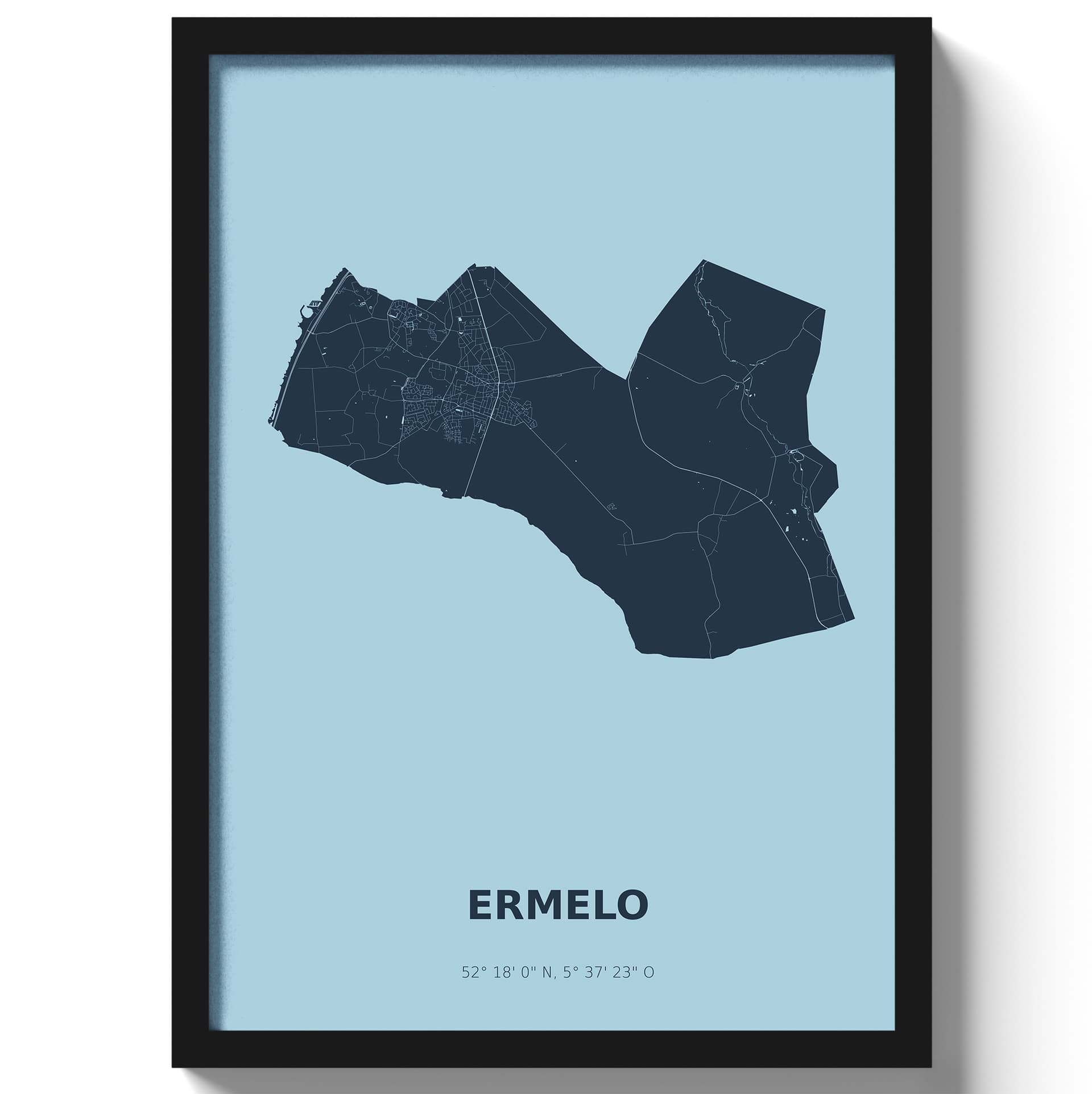 Poster Ermelo - Blauw