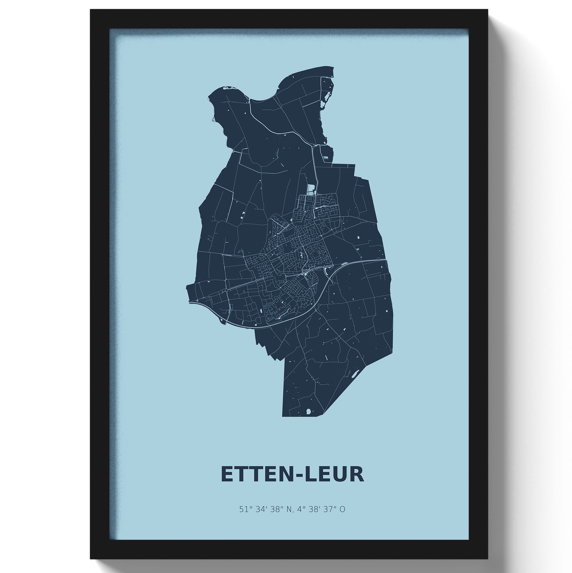 Poster Etten-LeurA4 - 21 x 30 cm - Blauw