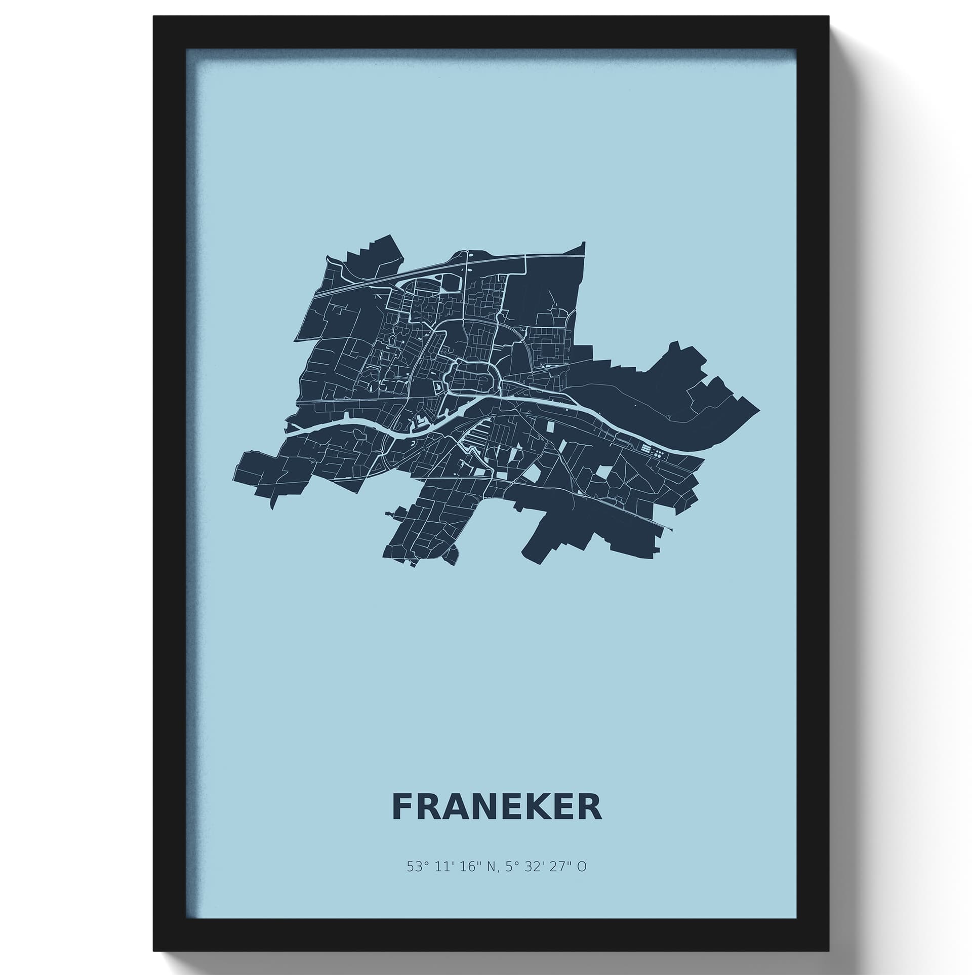 Poster Franeker - Blauw