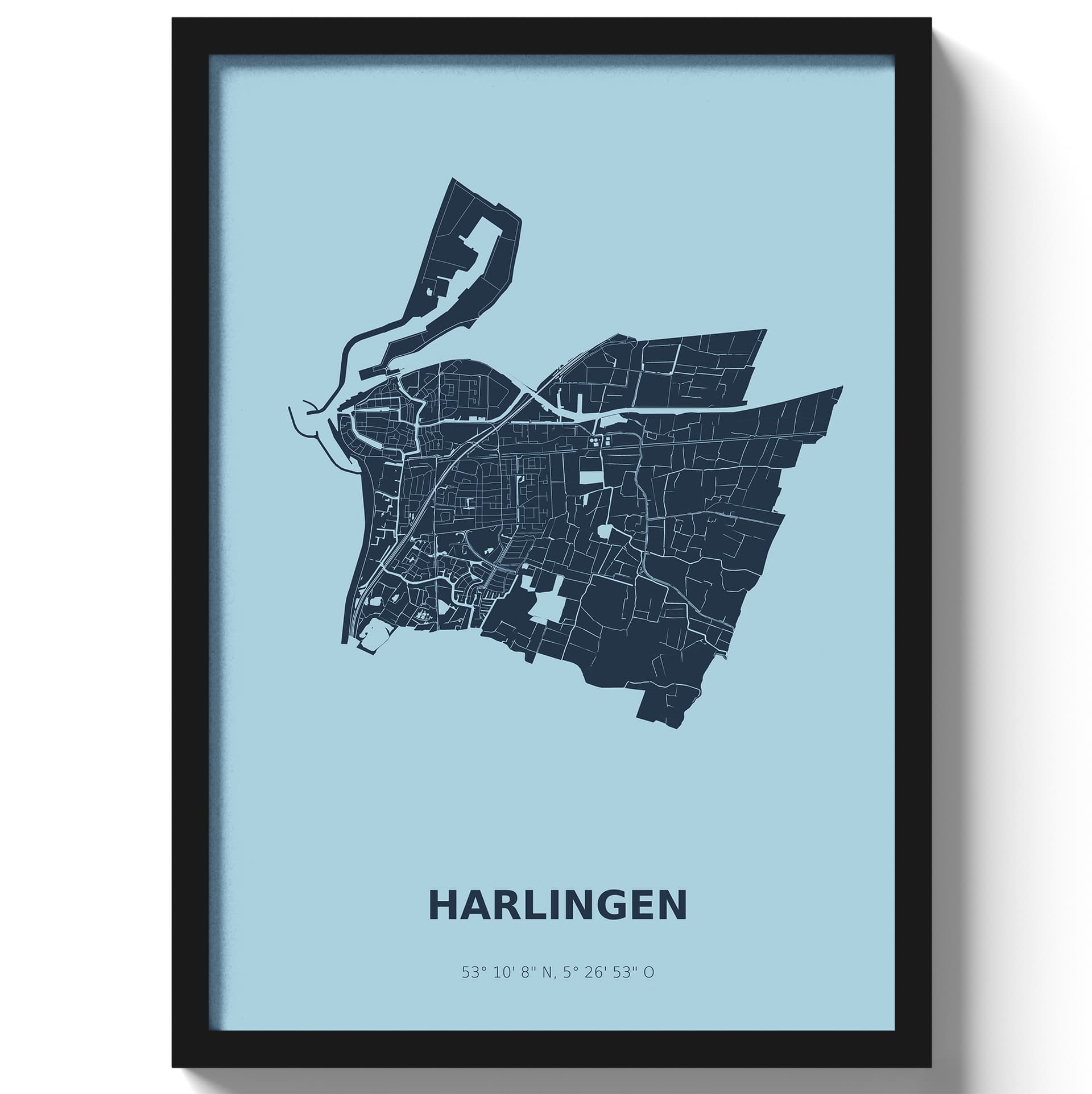 Poster Harlingen - Blauw