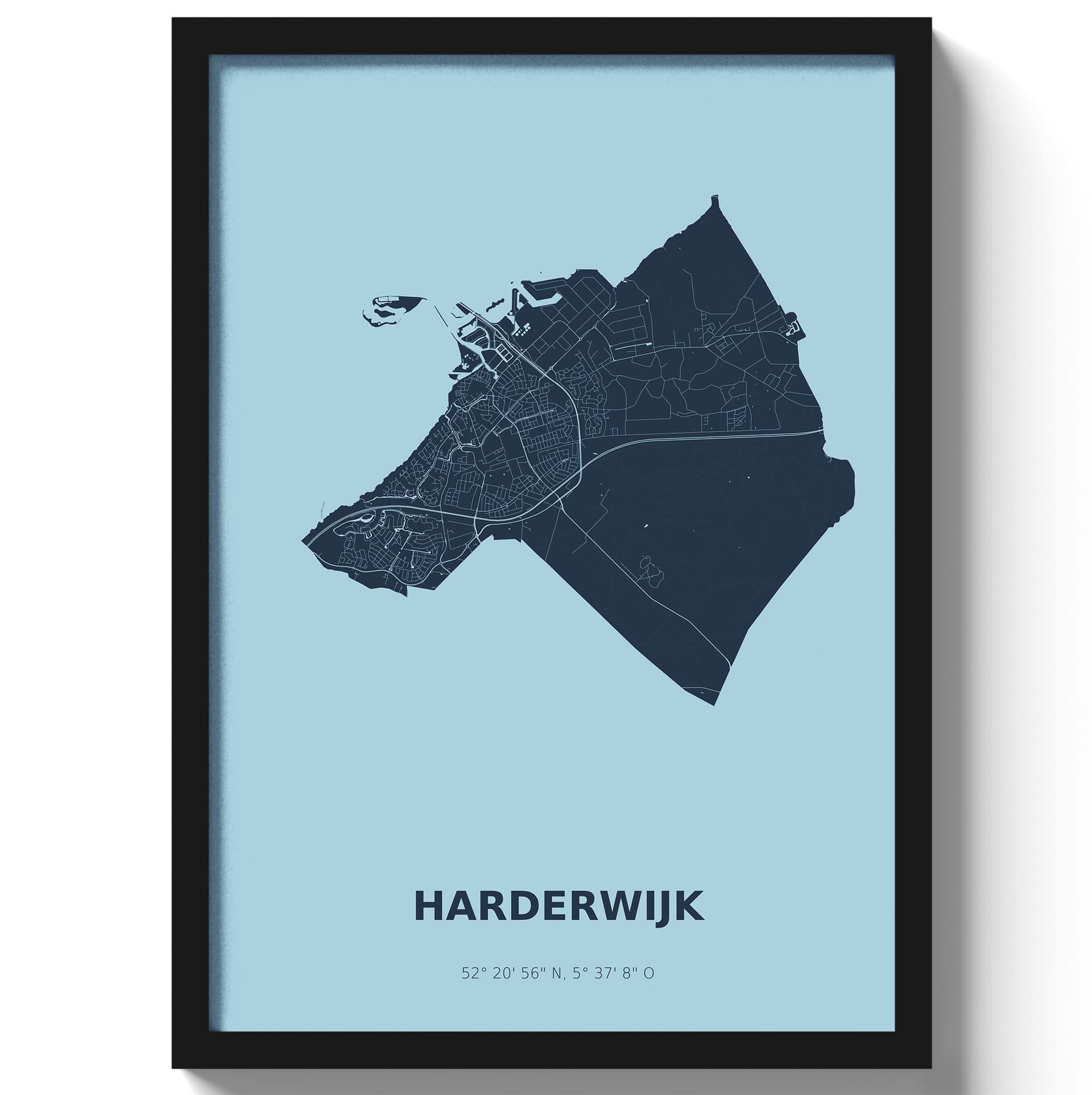 Poster Harderwijk - Blauw