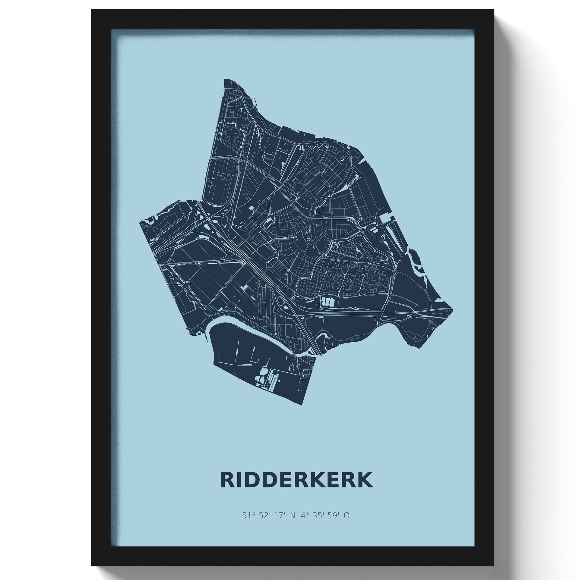 Poster Ridderkerk - Blauw