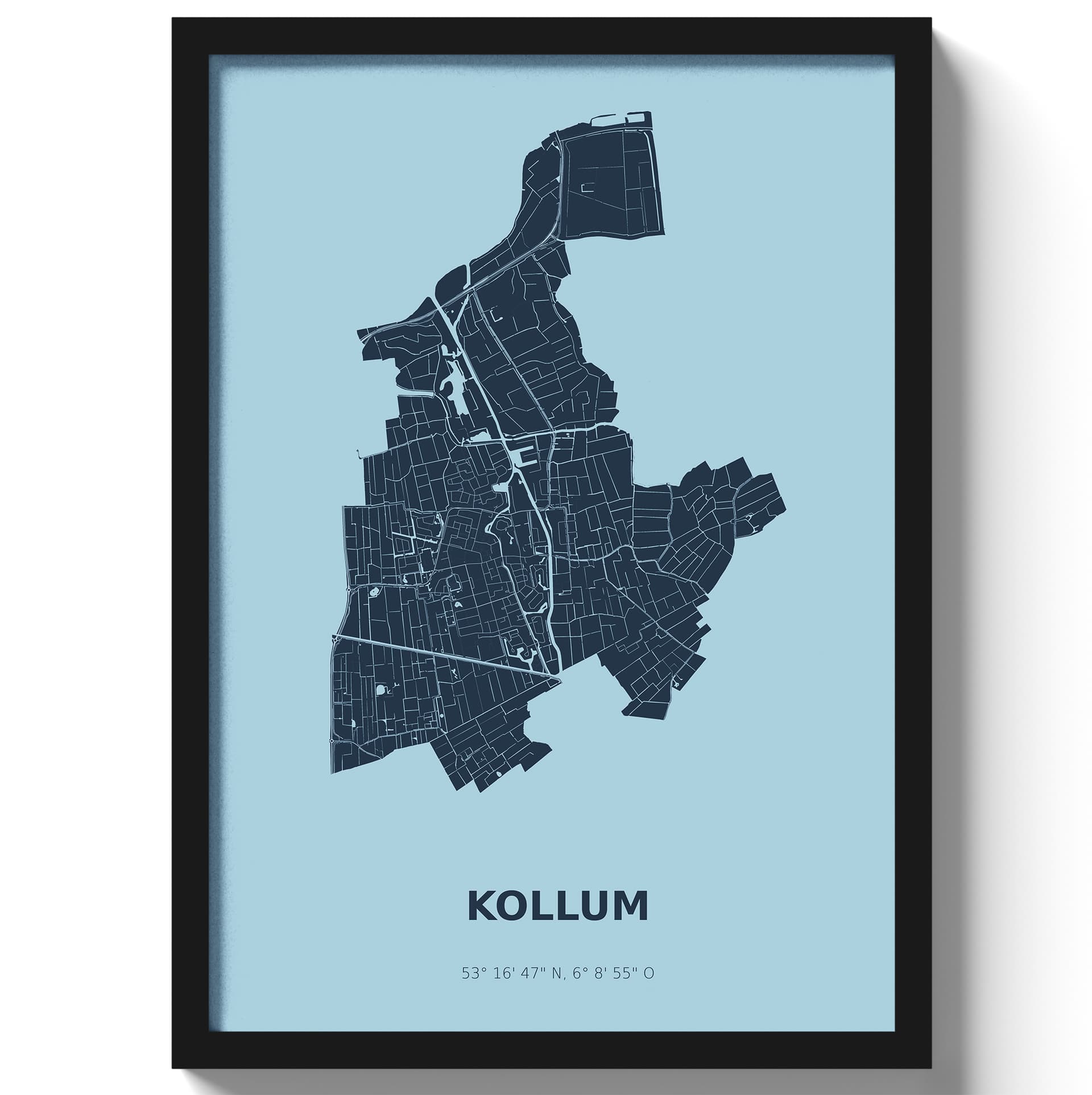 Poster Kollum - Blauw