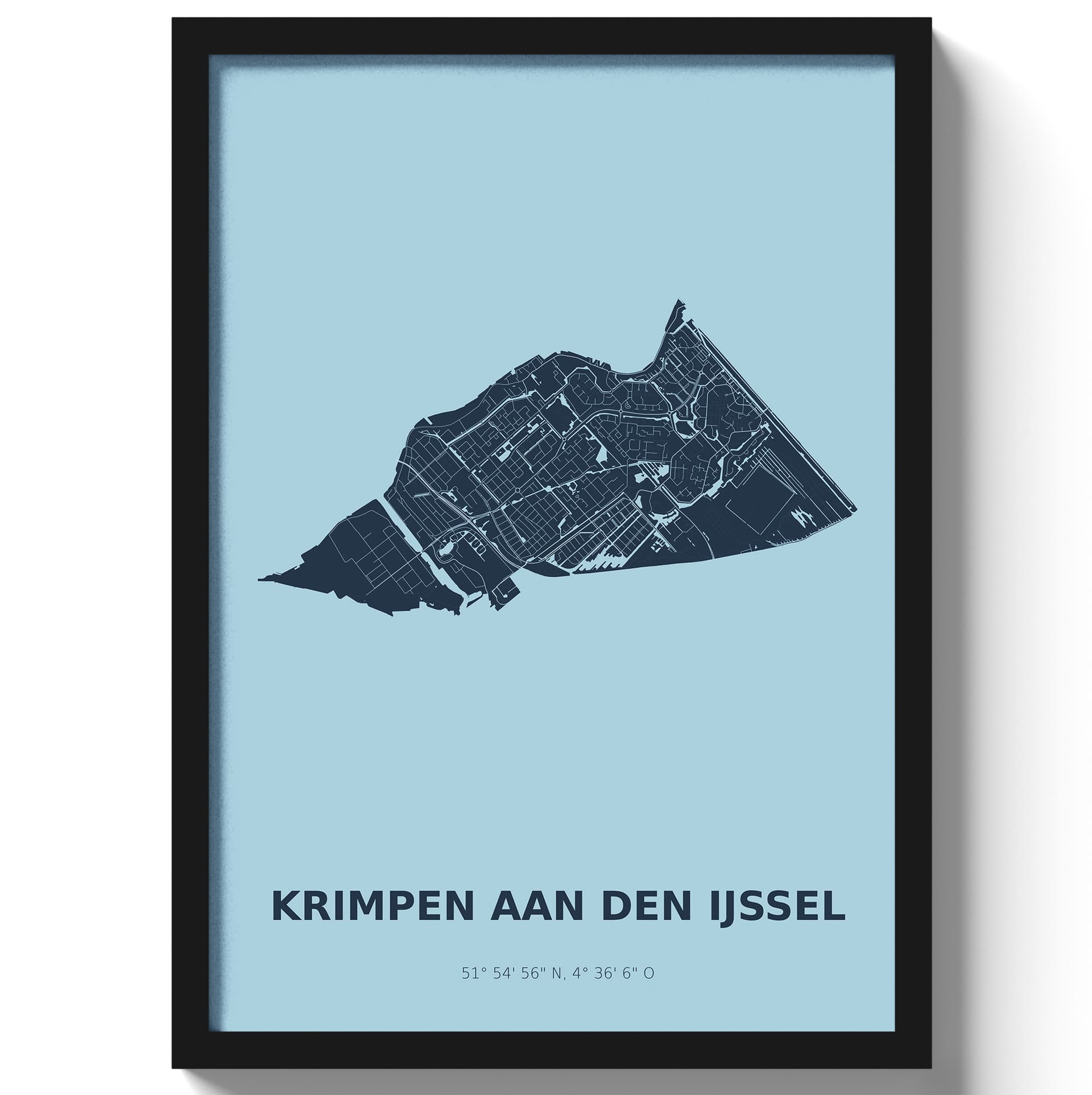 Poster Krimpen aan den IJssel - Blauw