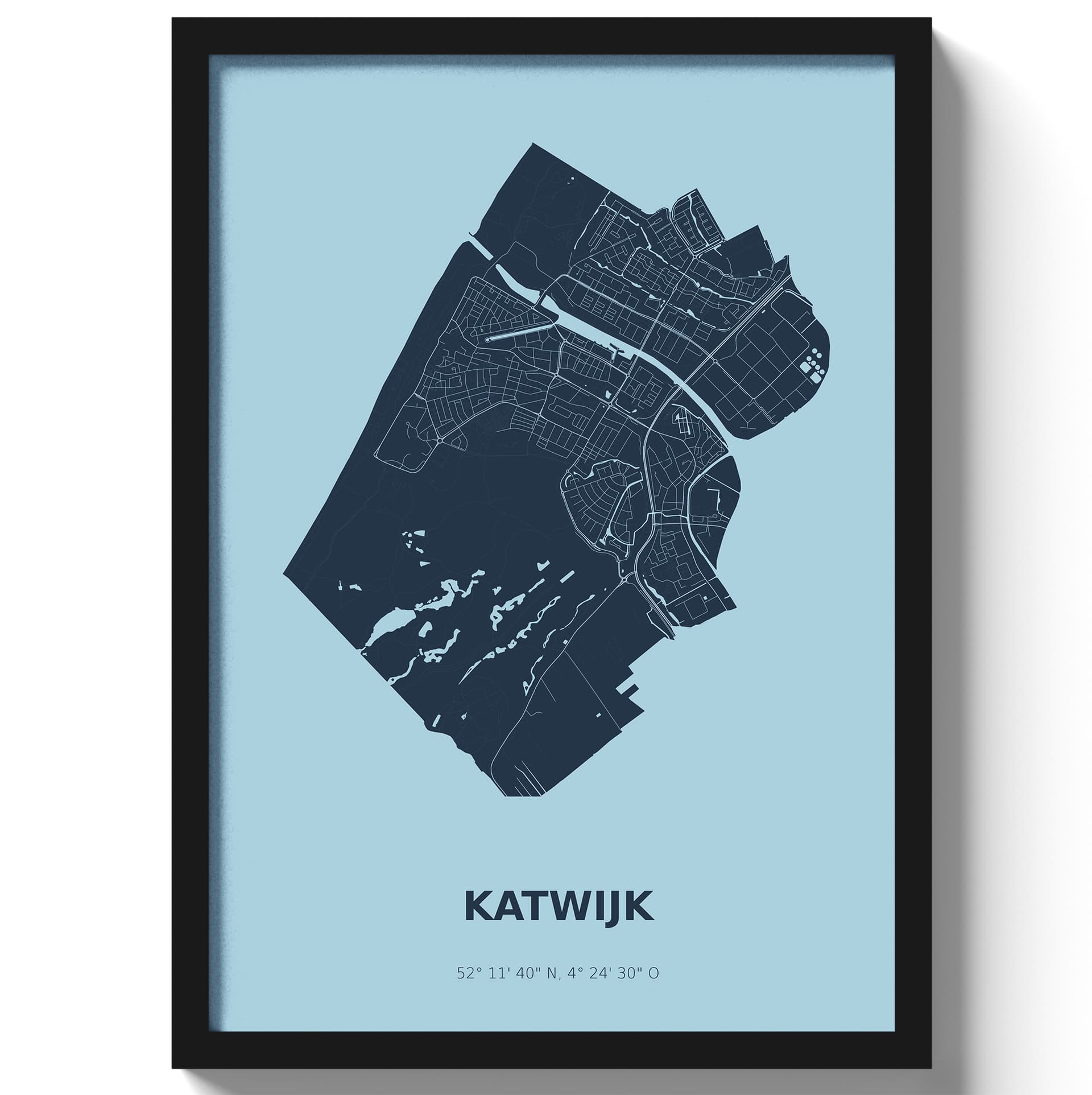 Poster Katwijk - Blauw